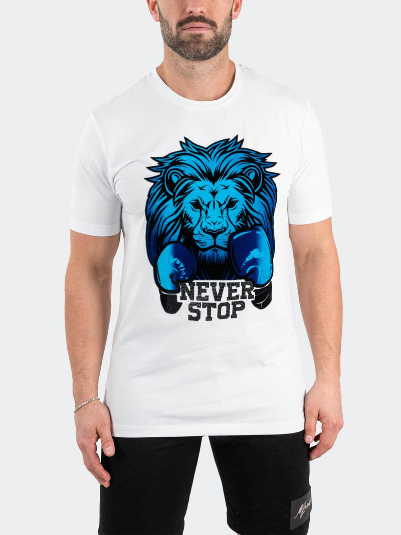 Tee BoxingLion Blue White