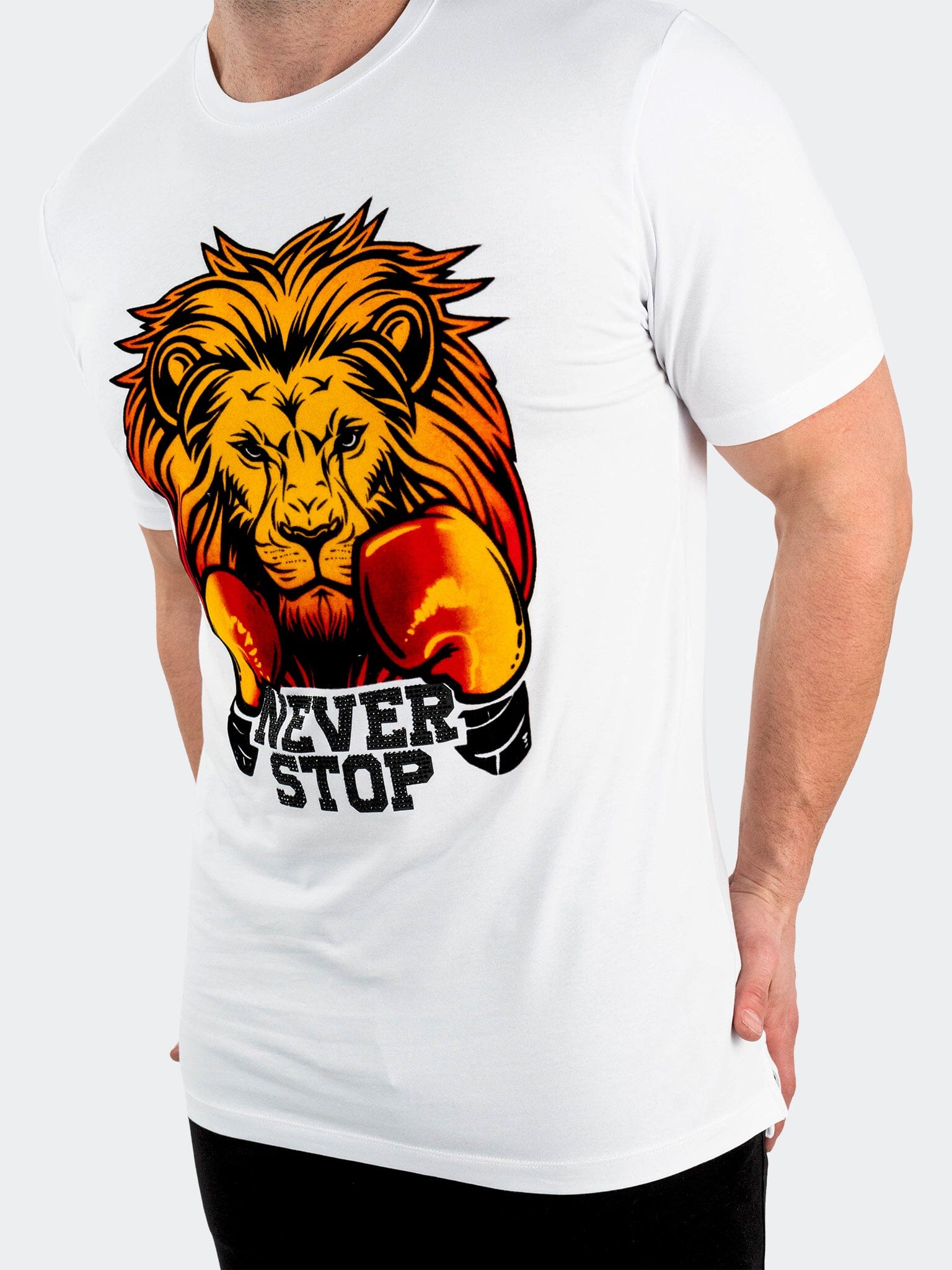 Tee BoxingLion Orange White
