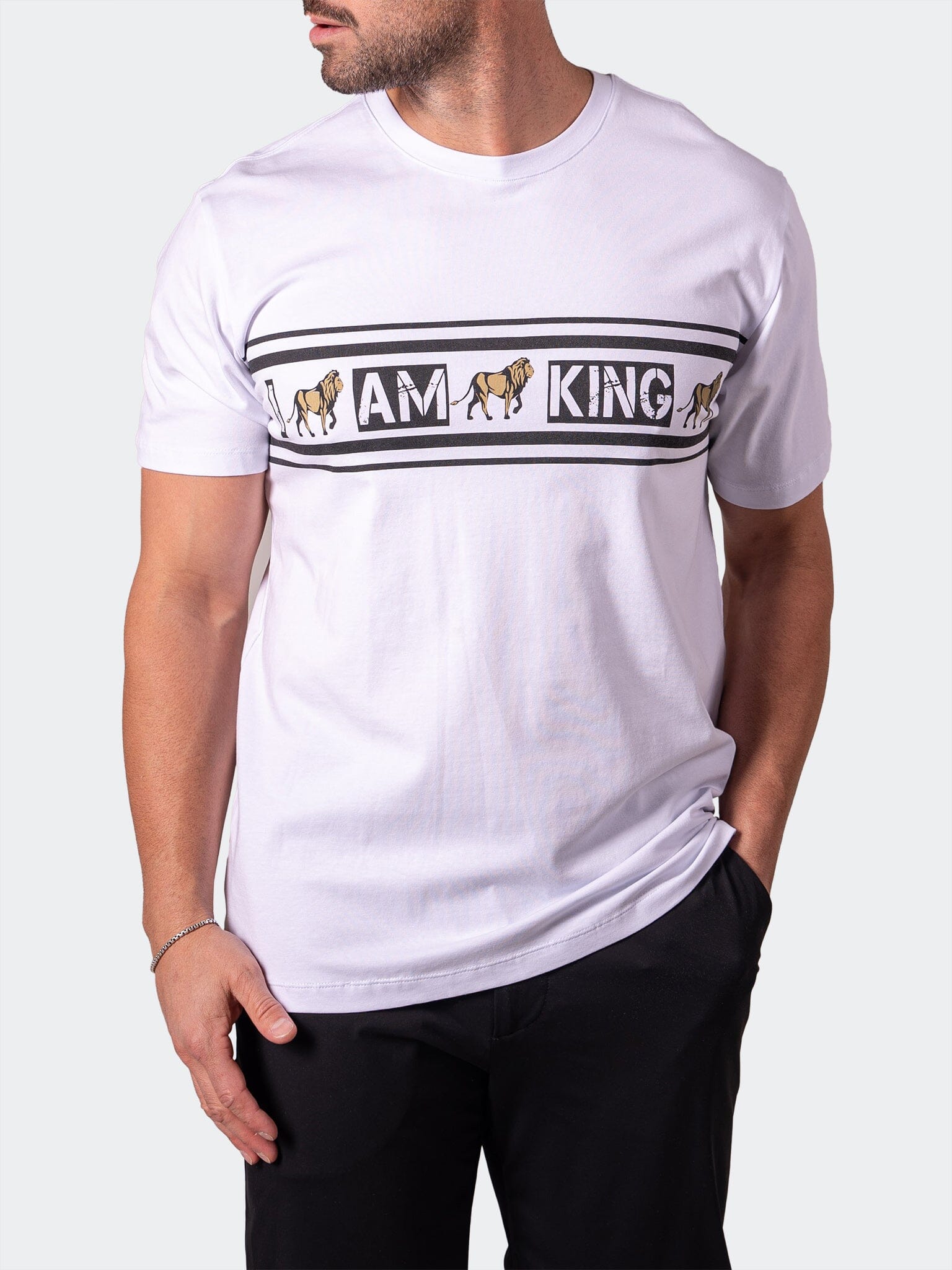 I Am King White Tee