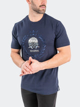 Tee LionCrown Navy View-3