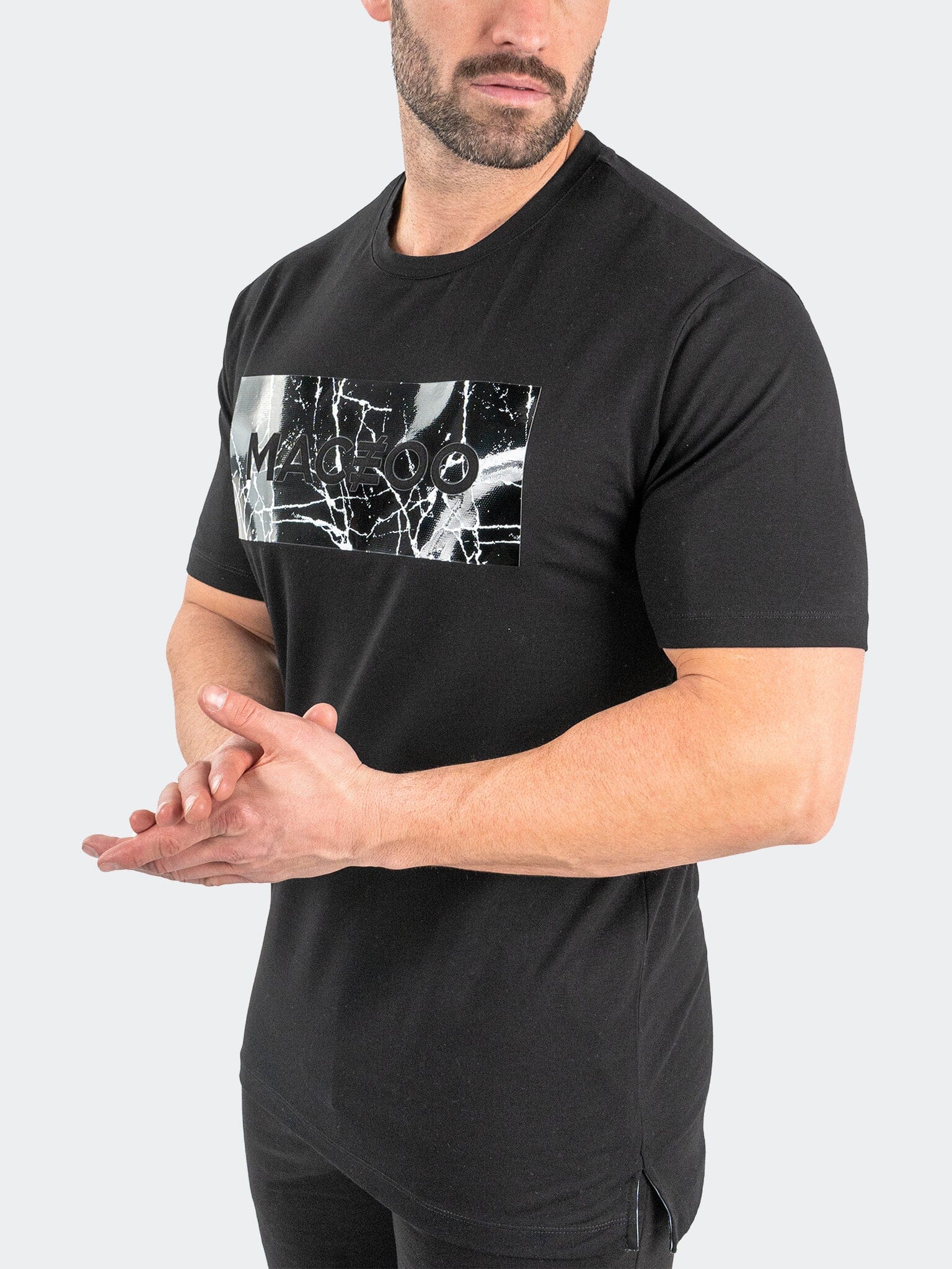 Marble Graphic Black Tee