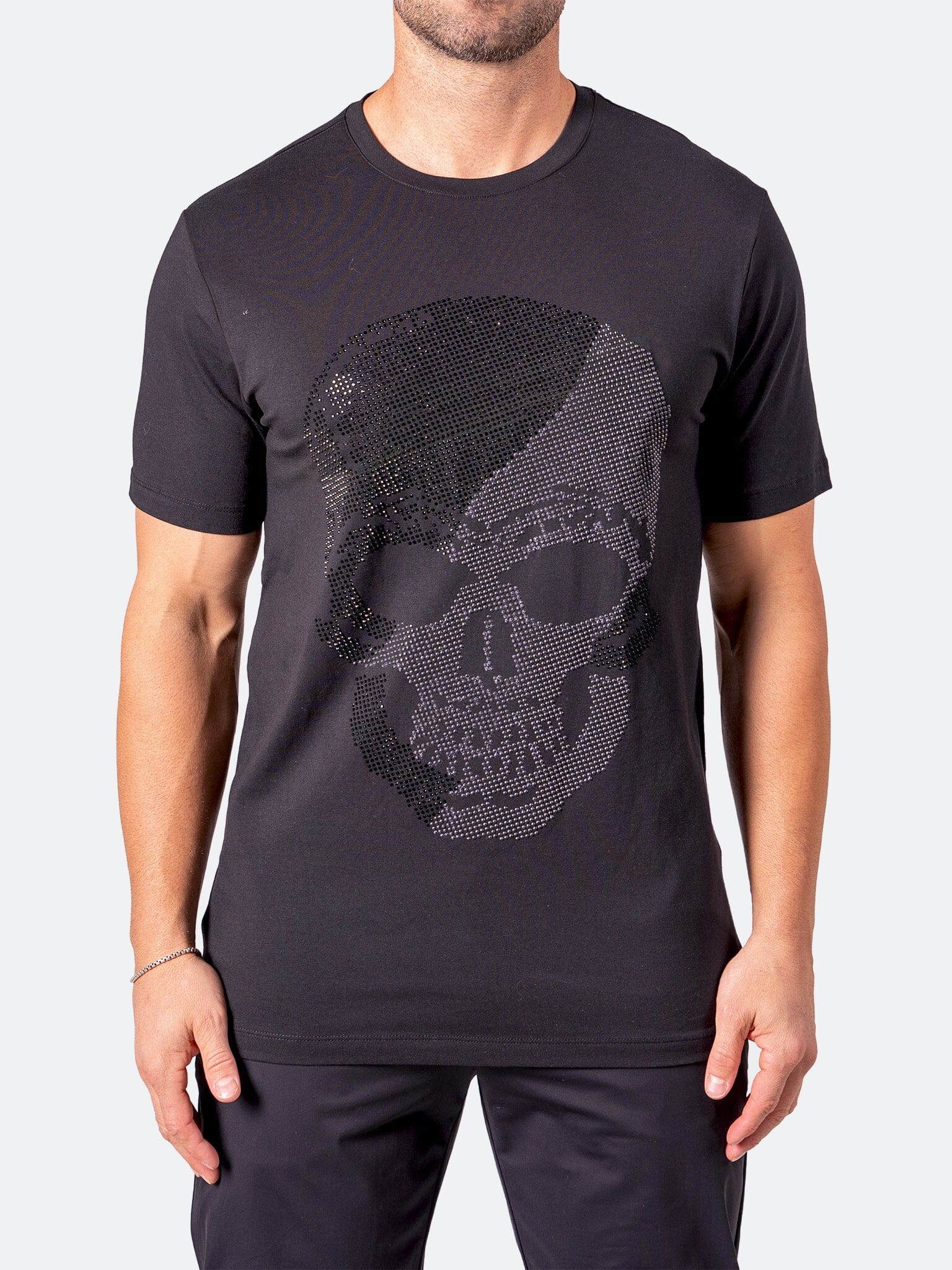 Pixeled Skull Black Tee