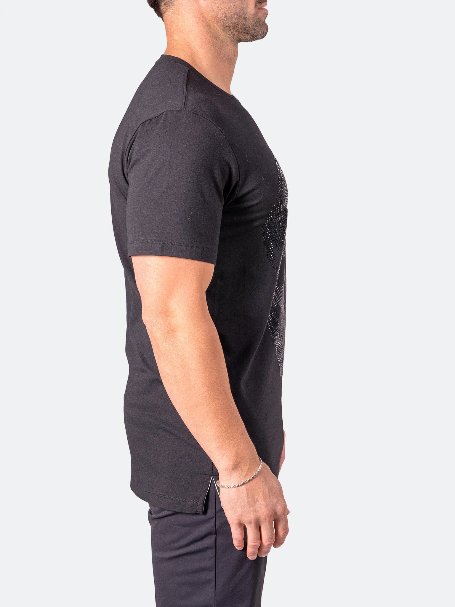 Pixeled Skull Black Tee