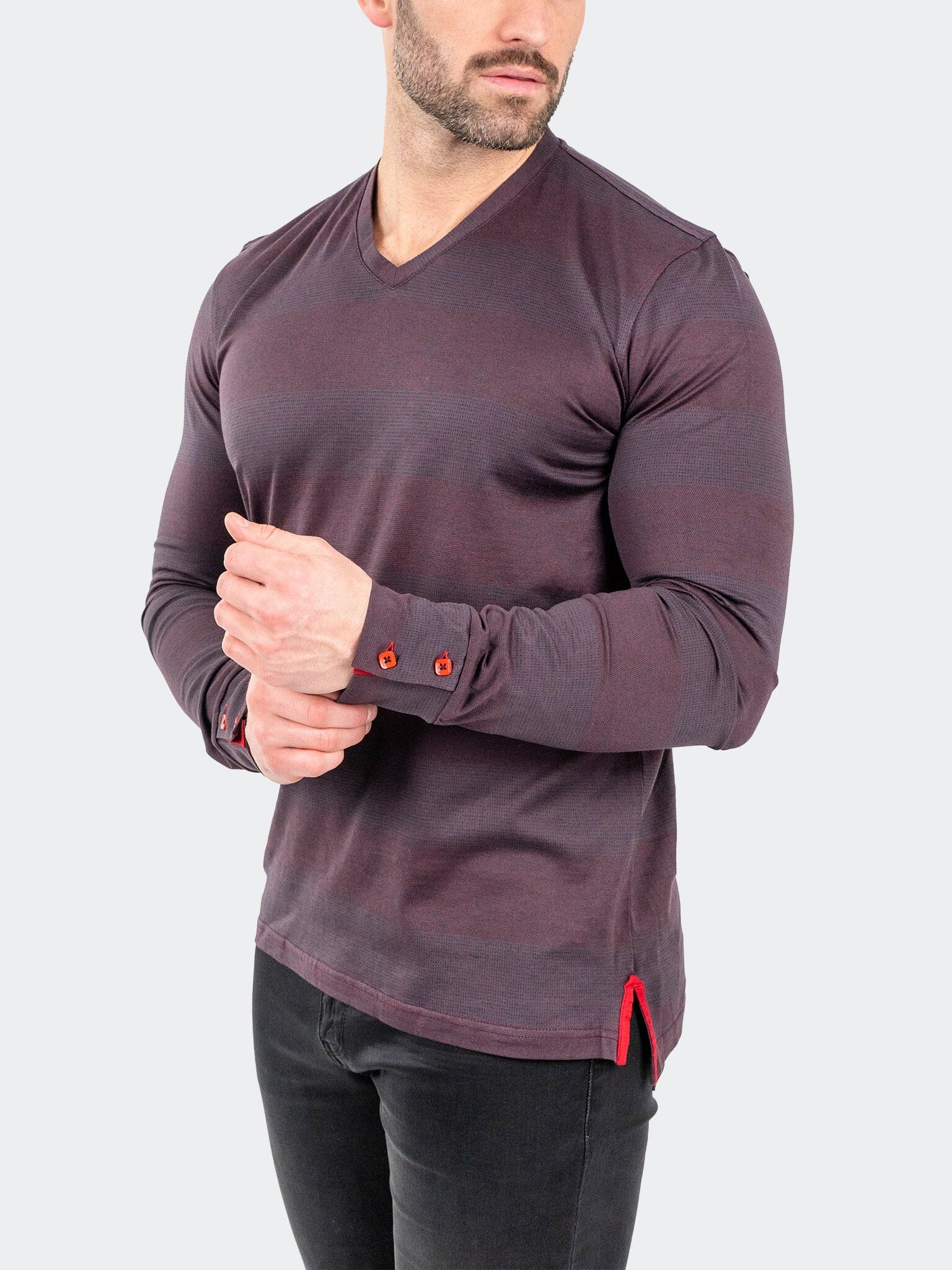 Edison Rustic Burgundy V-Neck