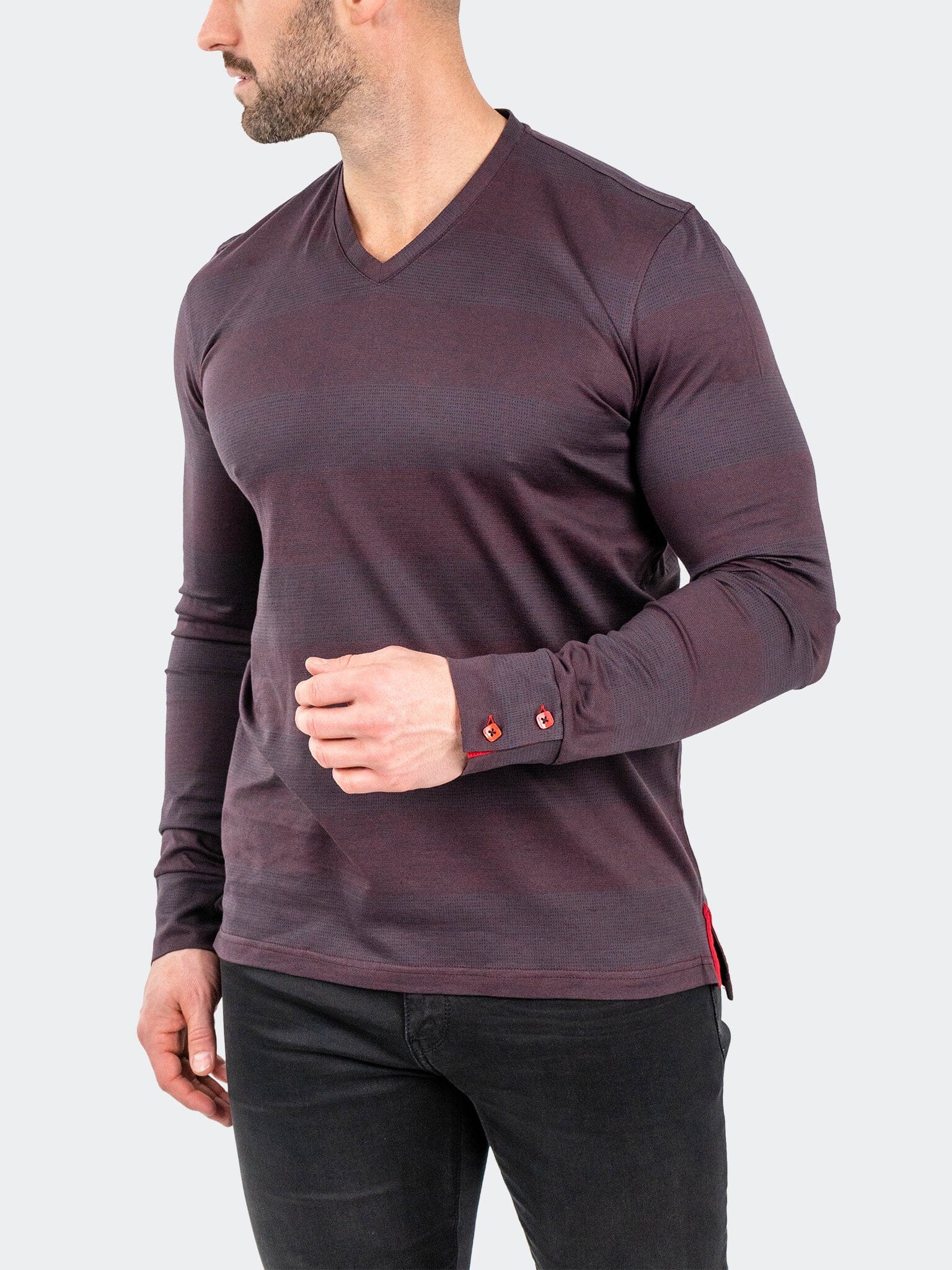 Edison Rustic Burgundy V-Neck