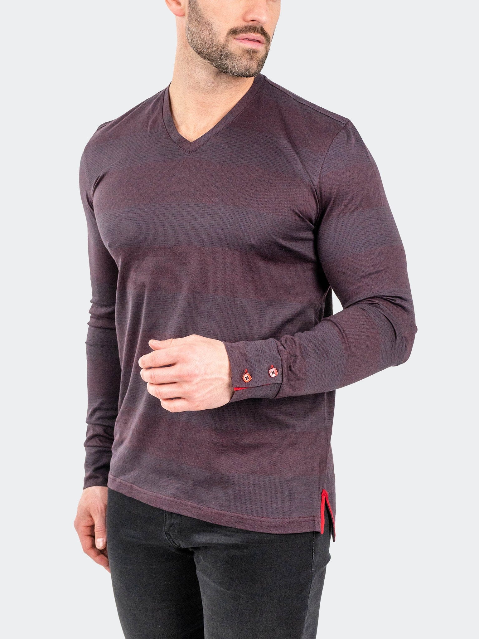 Edison Rustic Burgundy V-Neck