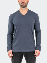 V-Neck EdisonSolidAshes Grey View-1