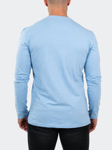 V-Neck EdisonSolidPouder Blue View-8