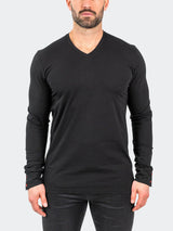 V-Neck EdisonSolidTattoo Black View-1