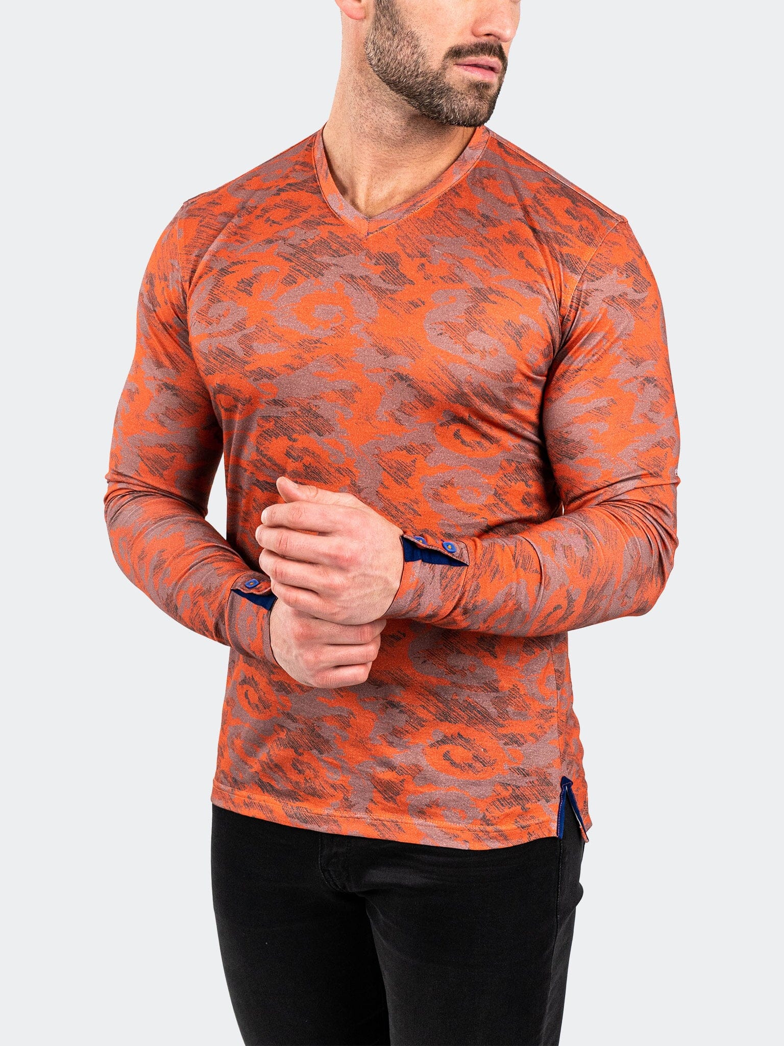 V-Neck EdisonVolcano Orange