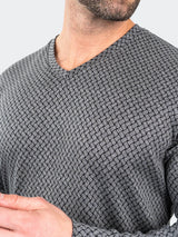 V-Neck EdisonWeaves Grey View-2