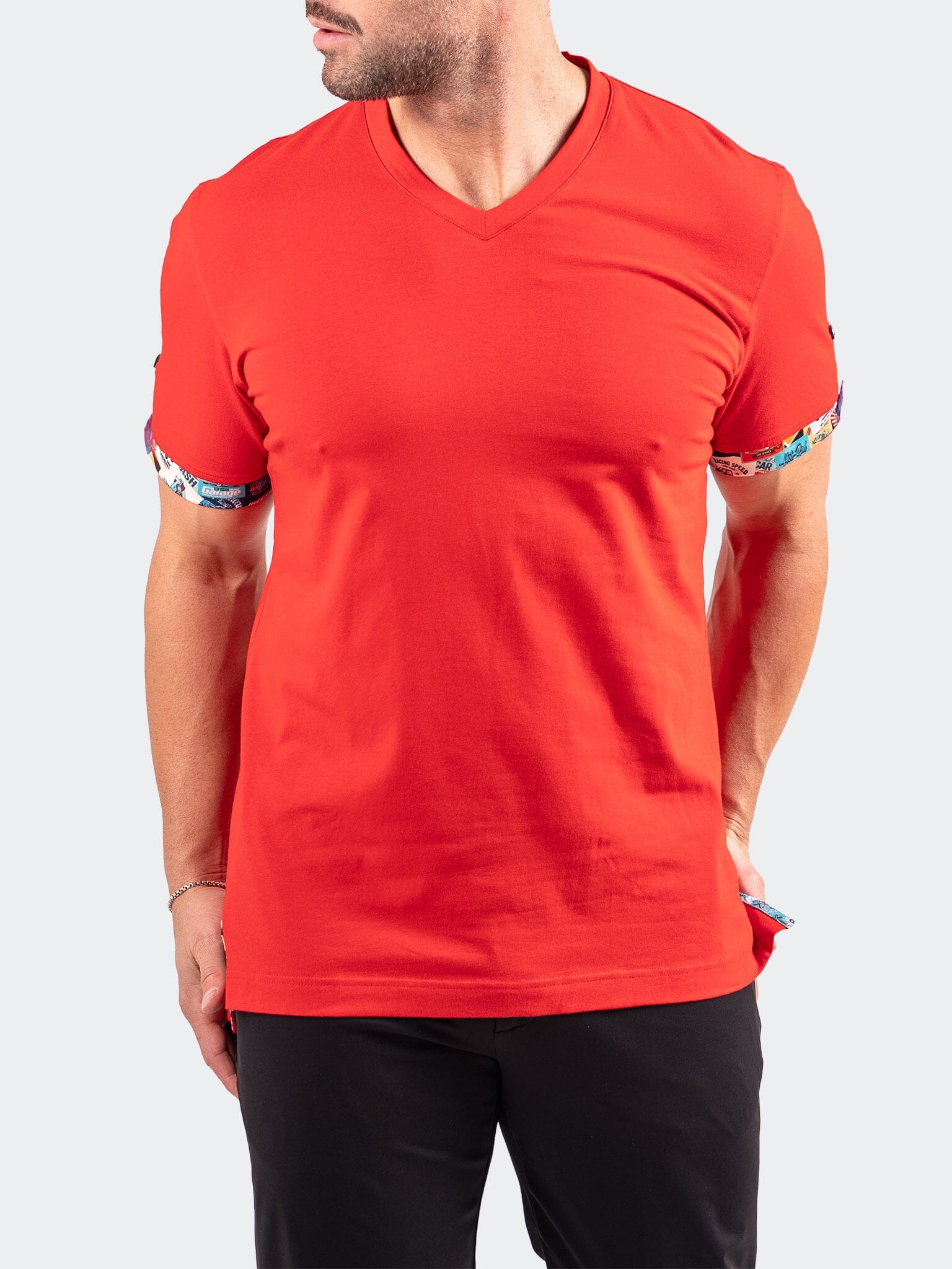 Vivaldi Scarlet Red V-Neck Tee