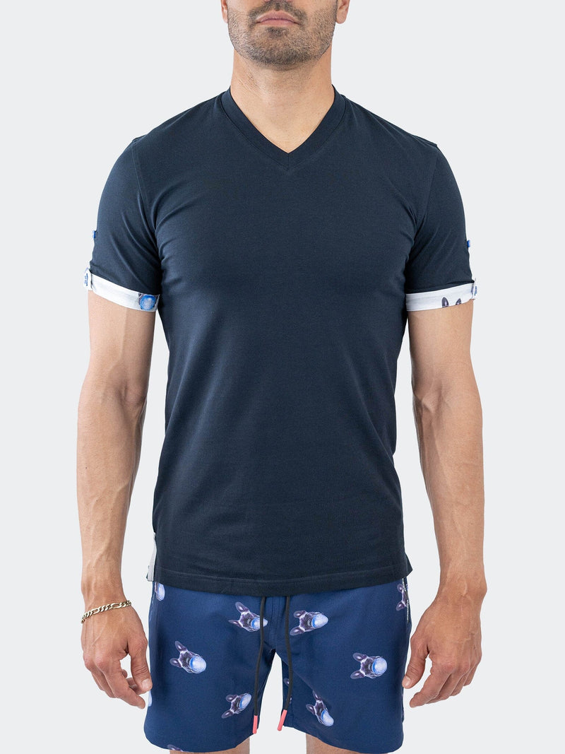 V-Neck Vivaldi Solid26 Blue