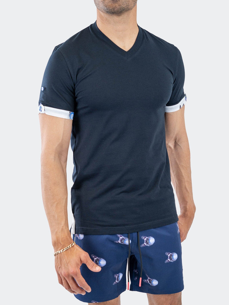 V-Neck Vivaldi Solid26 Blue