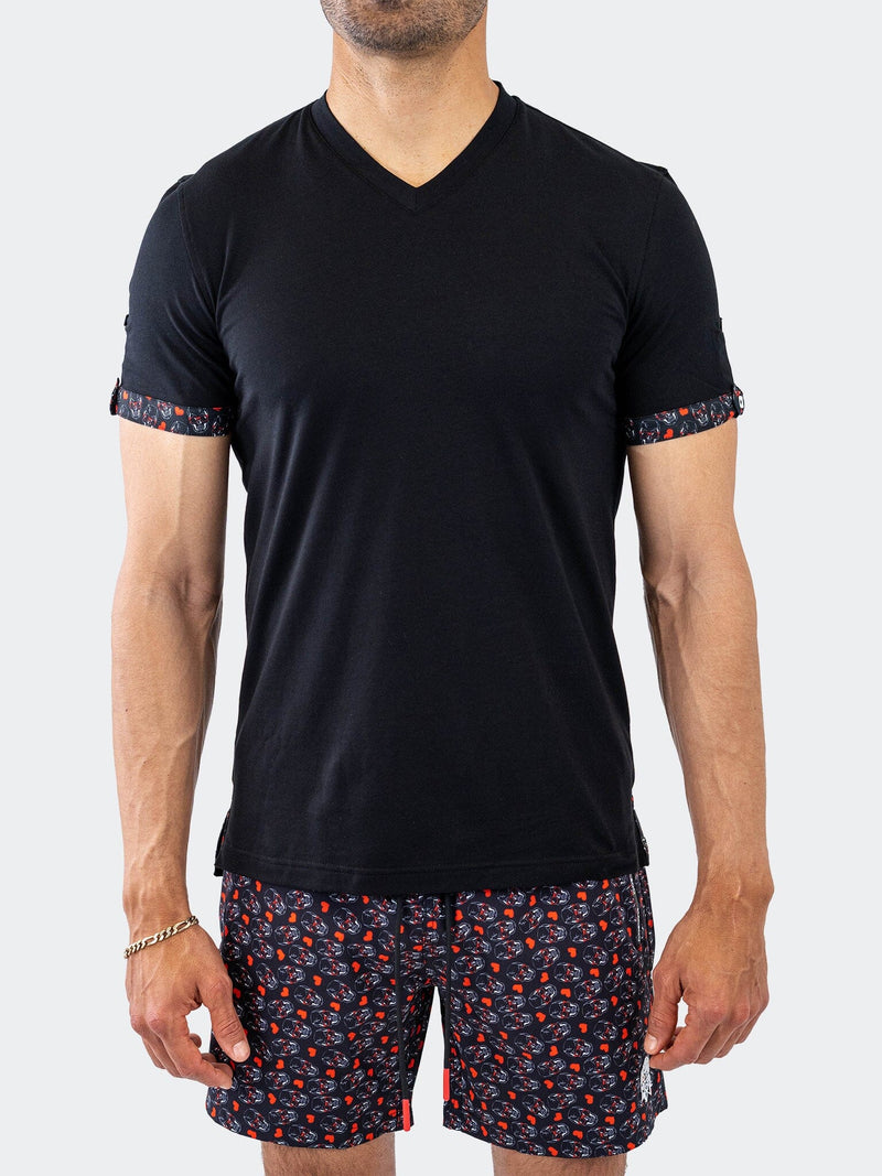 V-Neck Vivaldi Solid27 Black