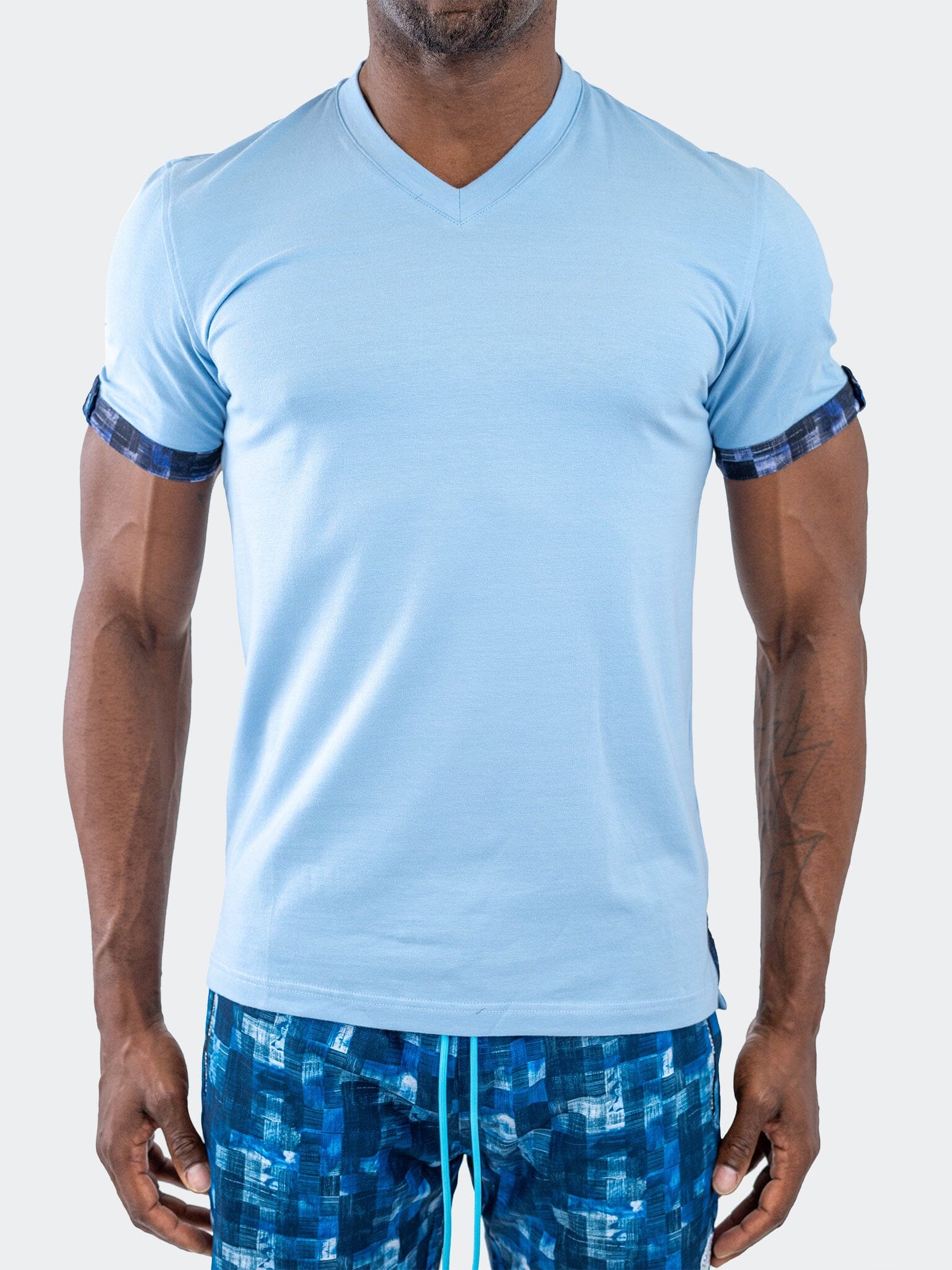 V-Neck Vivaldi Solid31 Blue