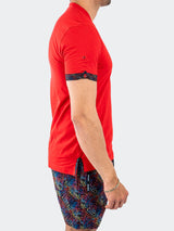 V-Neck Vivaldi Solid32 Red View-3