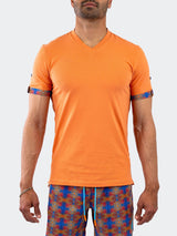 V-Neck Vivaldi Solid37 Orange View-1