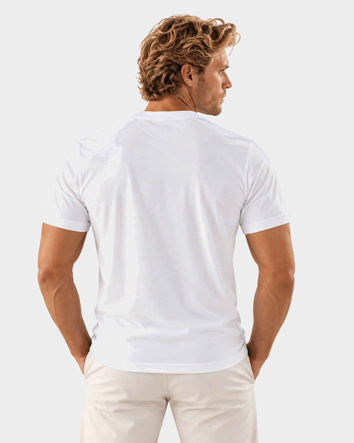 V-Neck SS Short Sleeve Unknown 0015 White