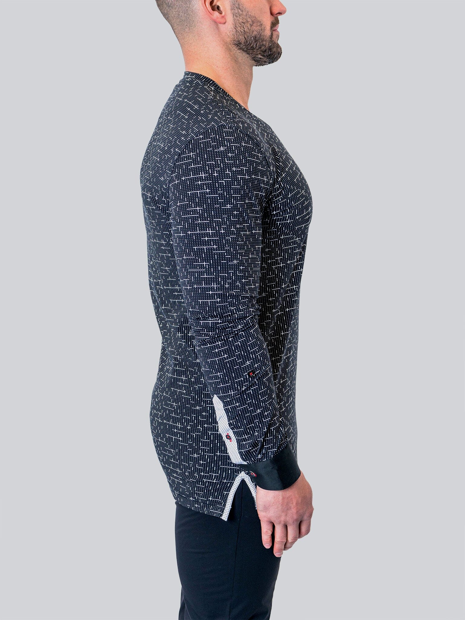 Perm Edison Tetris Black V-Neck