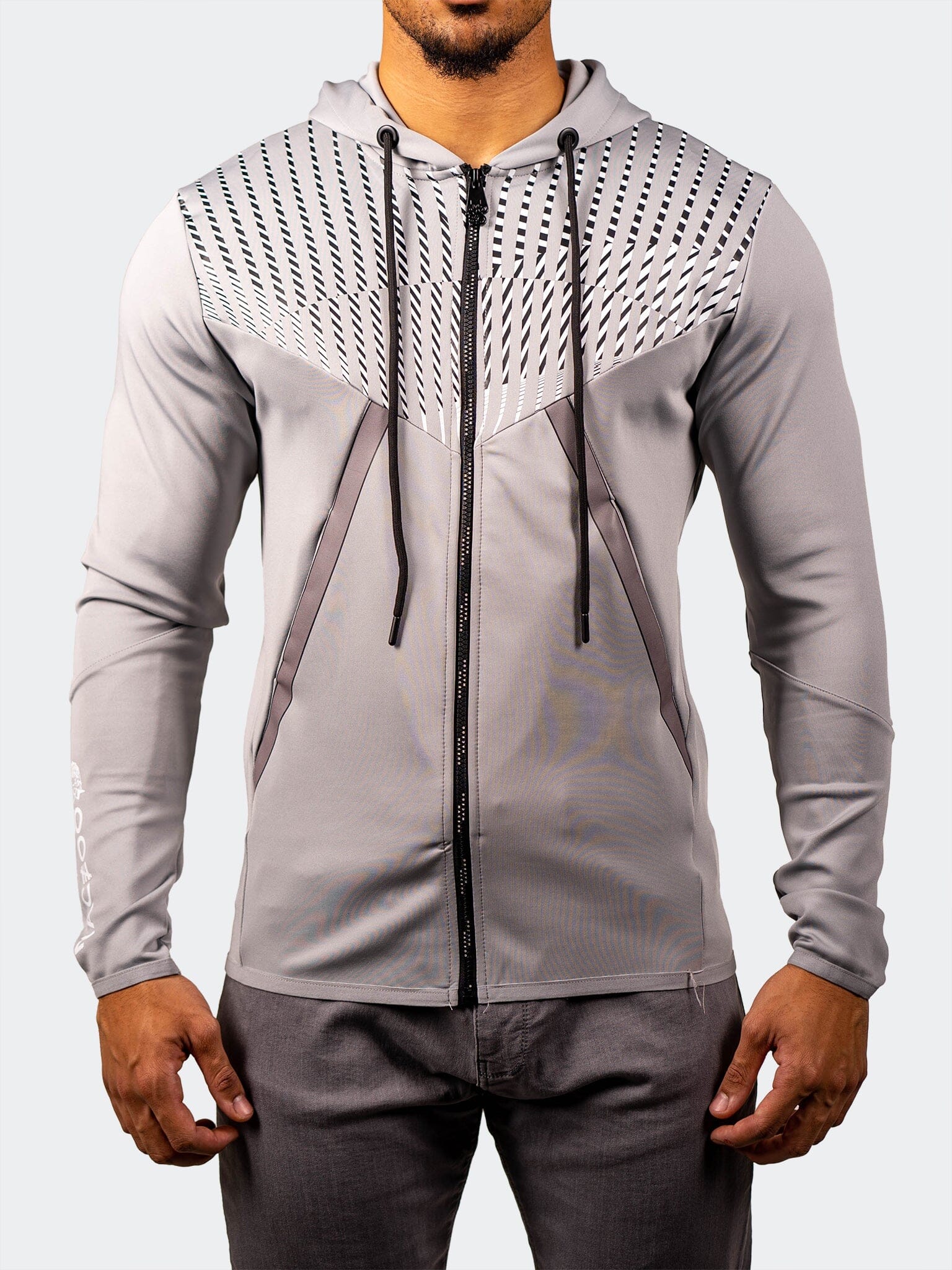Shield Grey Zip Hoodie