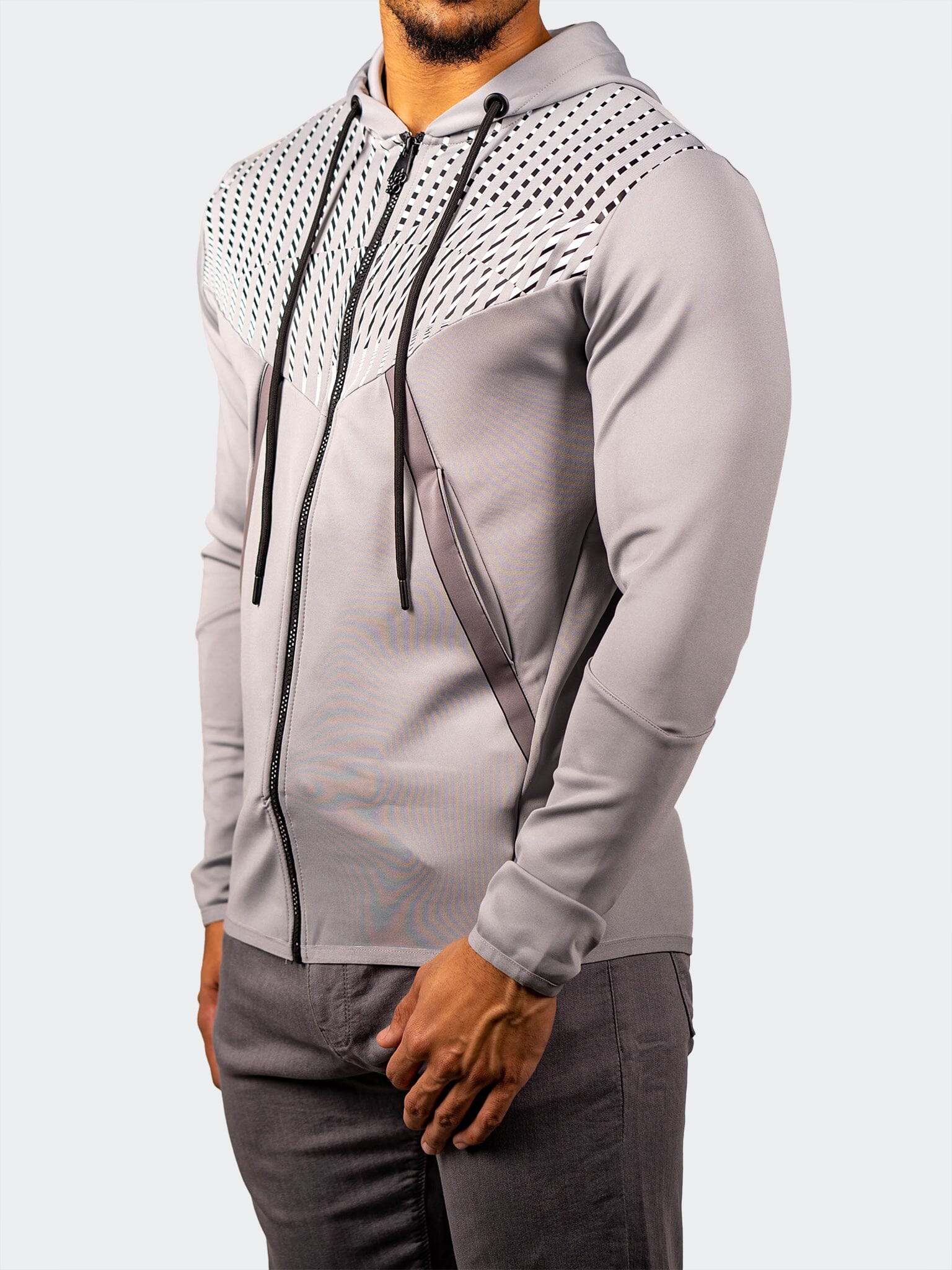Shield Grey Zip Hoodie