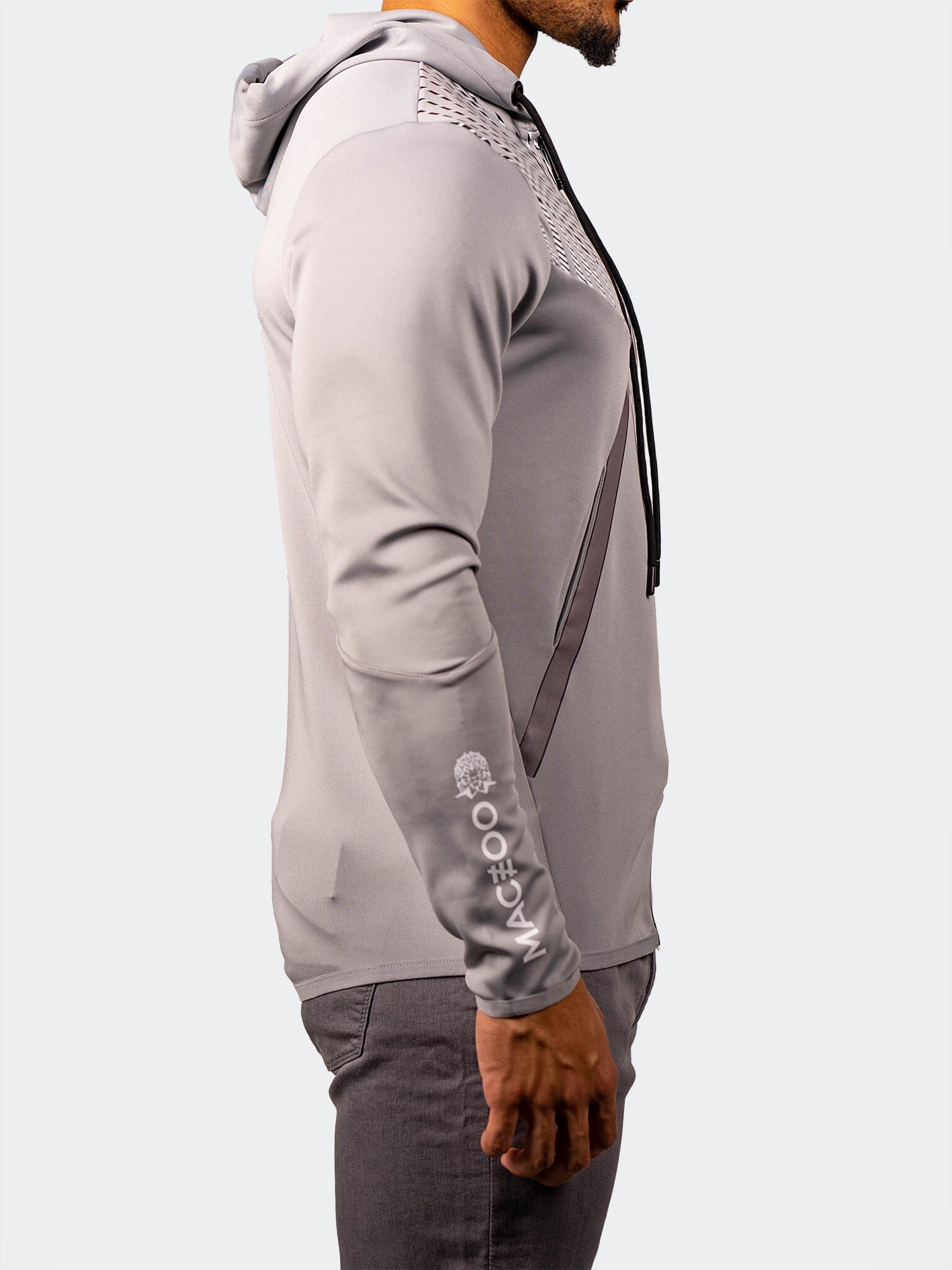Shield Grey Zip Hoodie