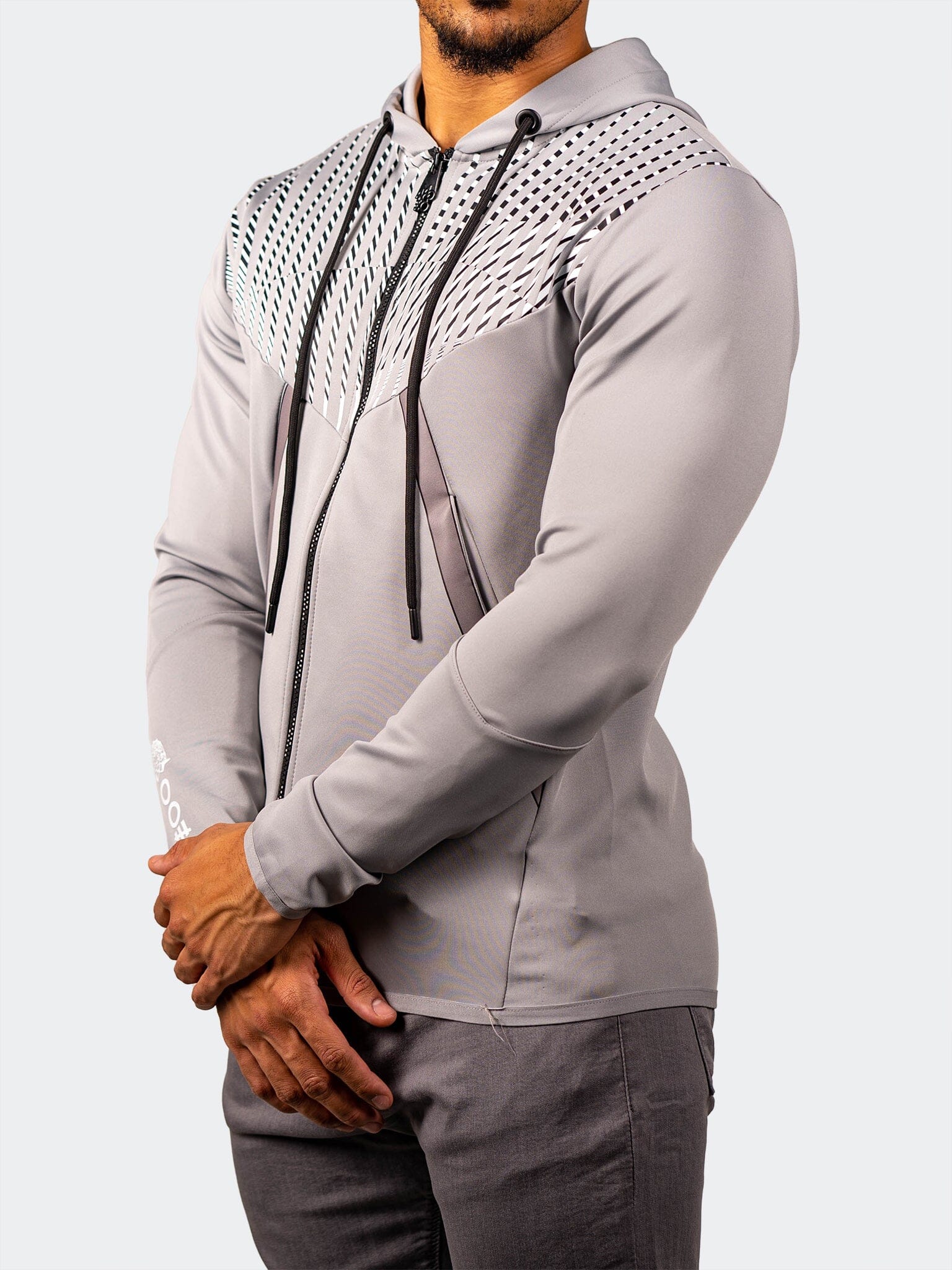 Shield Grey Zip Hoodie