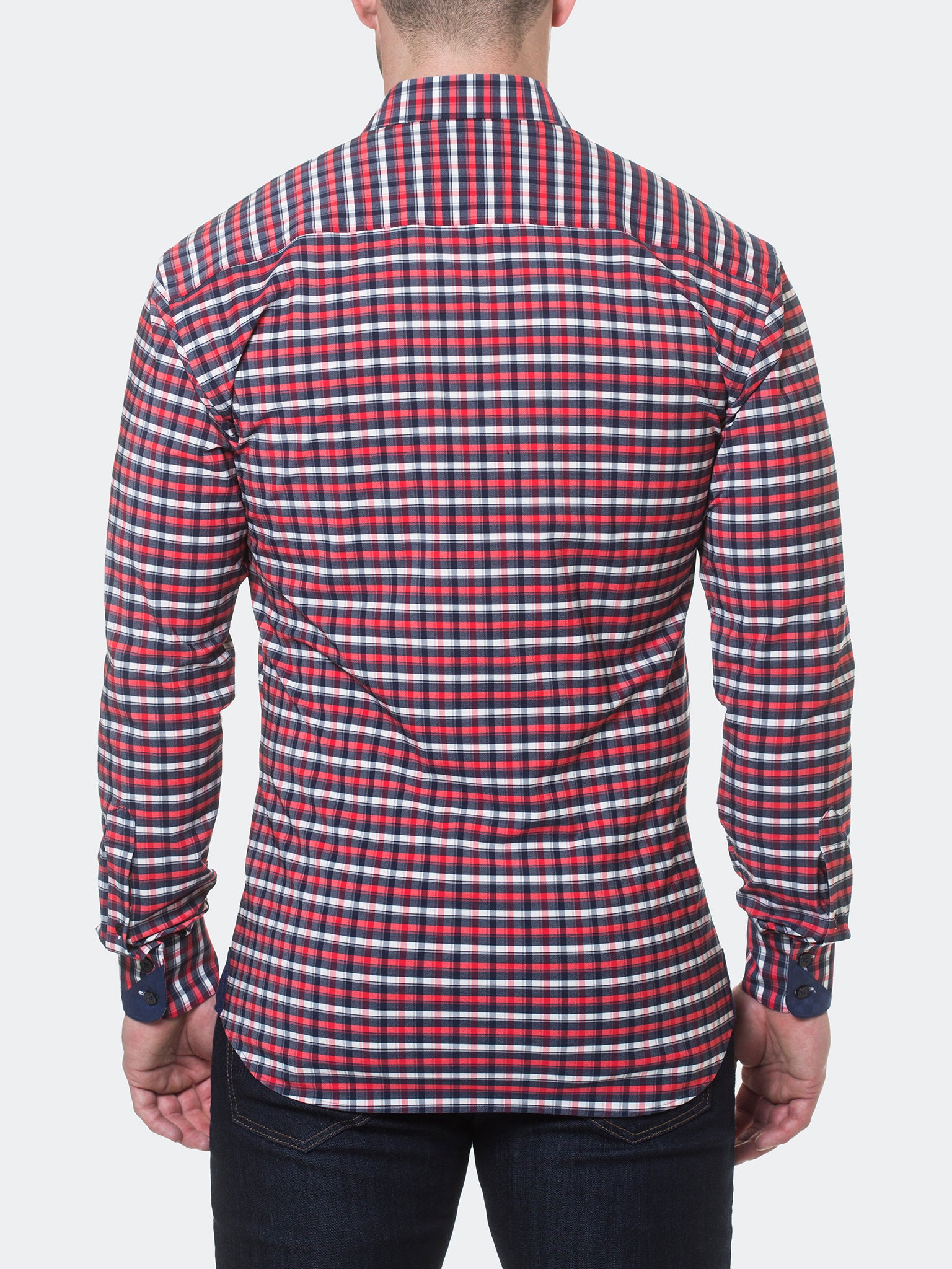 Wall Street Red Plaid Performance