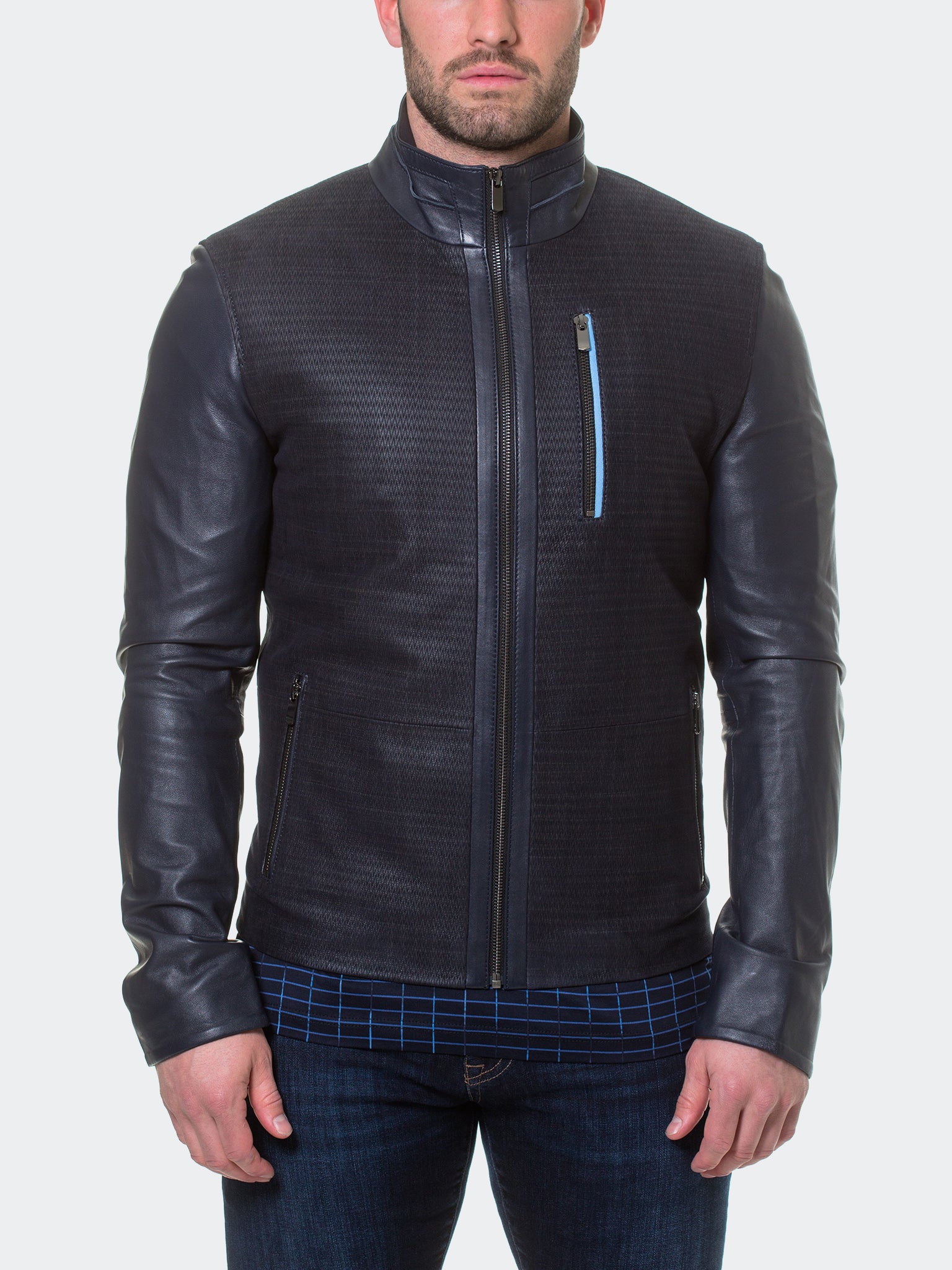 Leather Zag Black