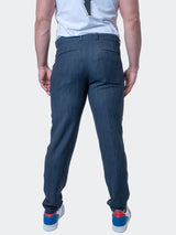 4-Way Stretch Pants Lines Blue View-5