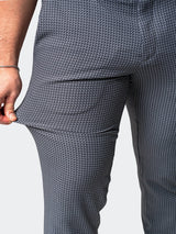 4-Way Stretch Pants Pattern Grey View-3