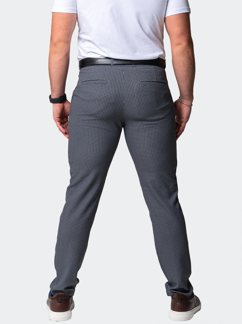 4-Way Stretch Pants Pattern Grey – Maceoo