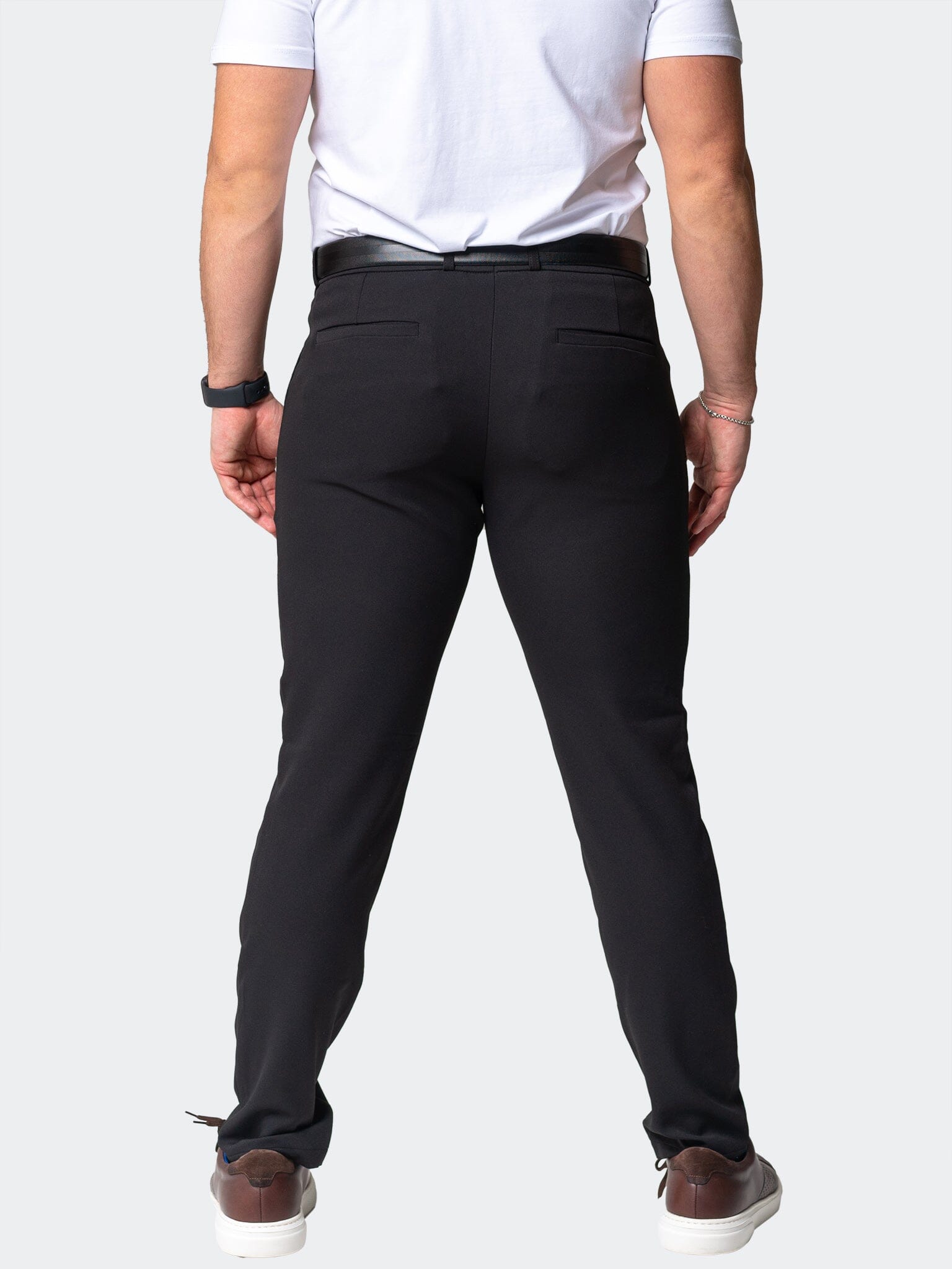 4-Way Stretch Pants Solid Black