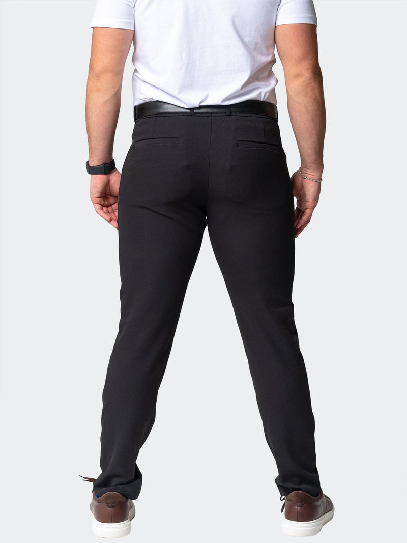 4-Way Stretch Pants Solid Black