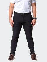 4-Way Stretch Pants Solid Black View-4