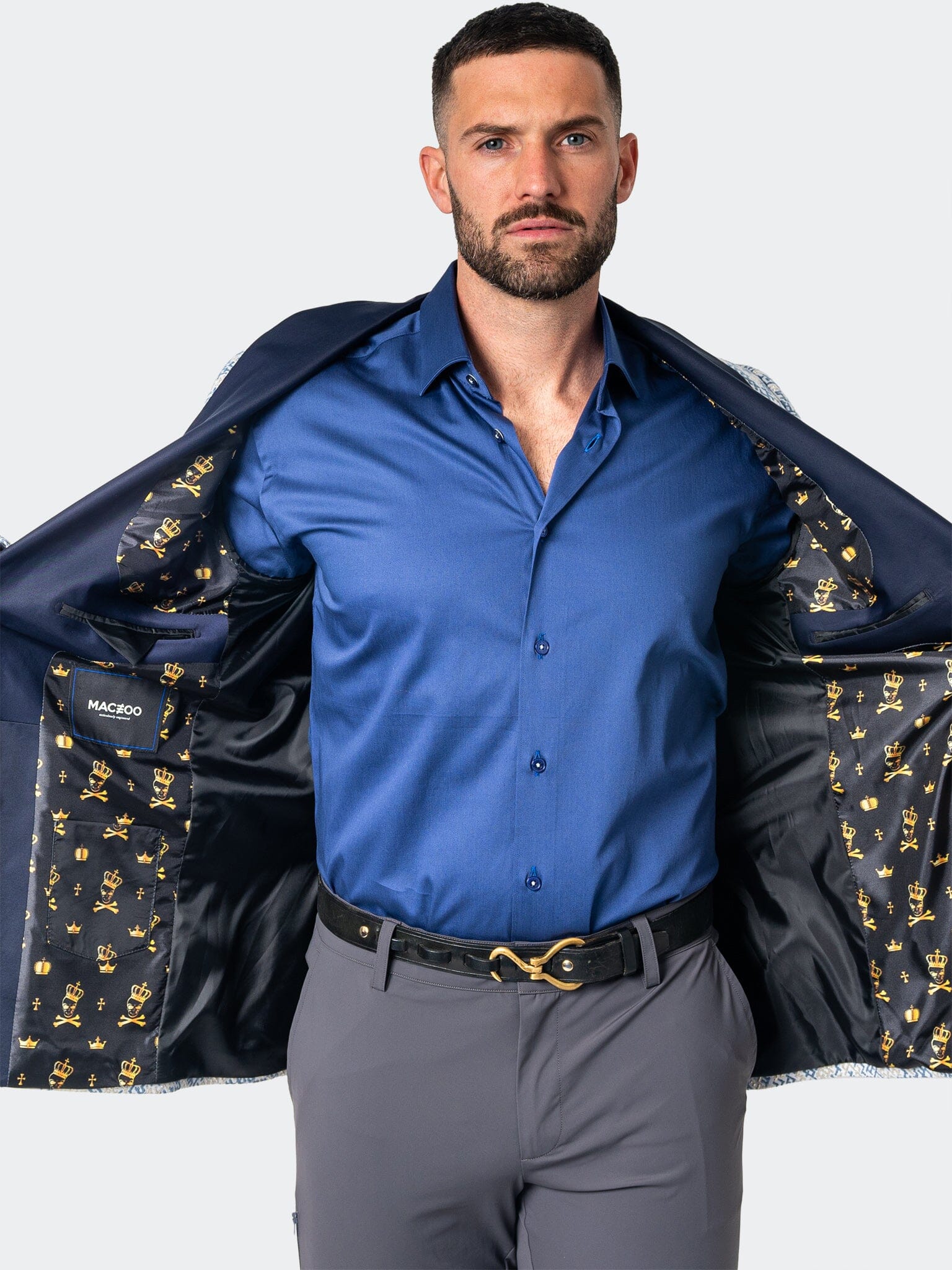 Shawl GoldFoil White Blazer