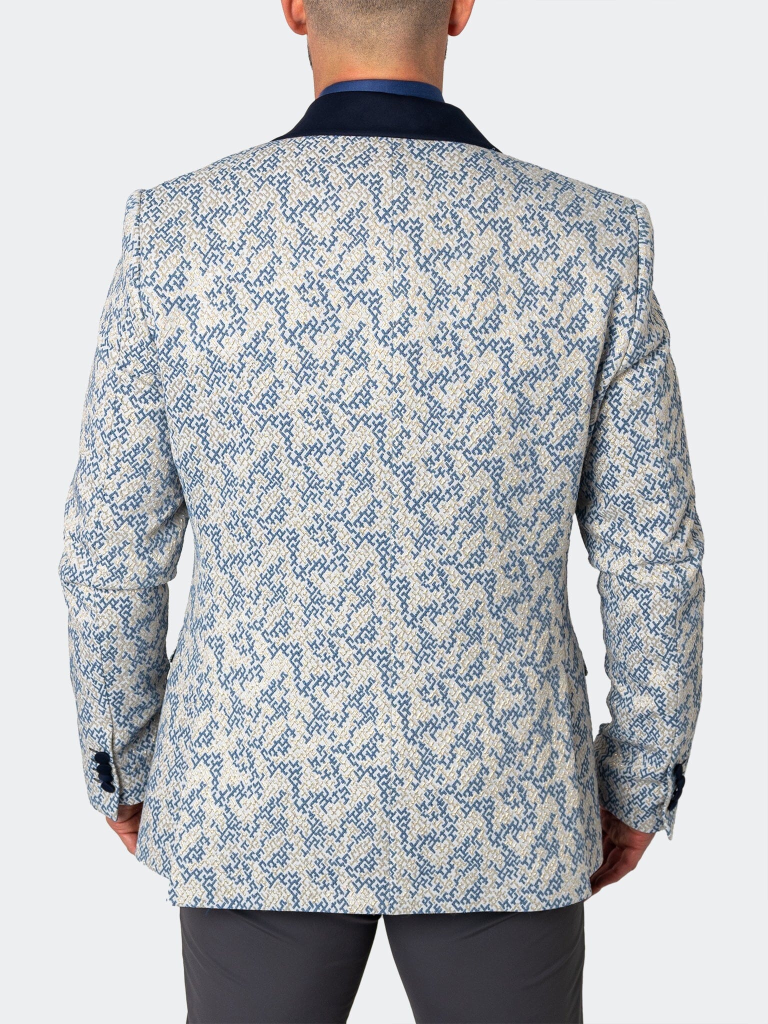 Shawl GoldFoil White Blazer