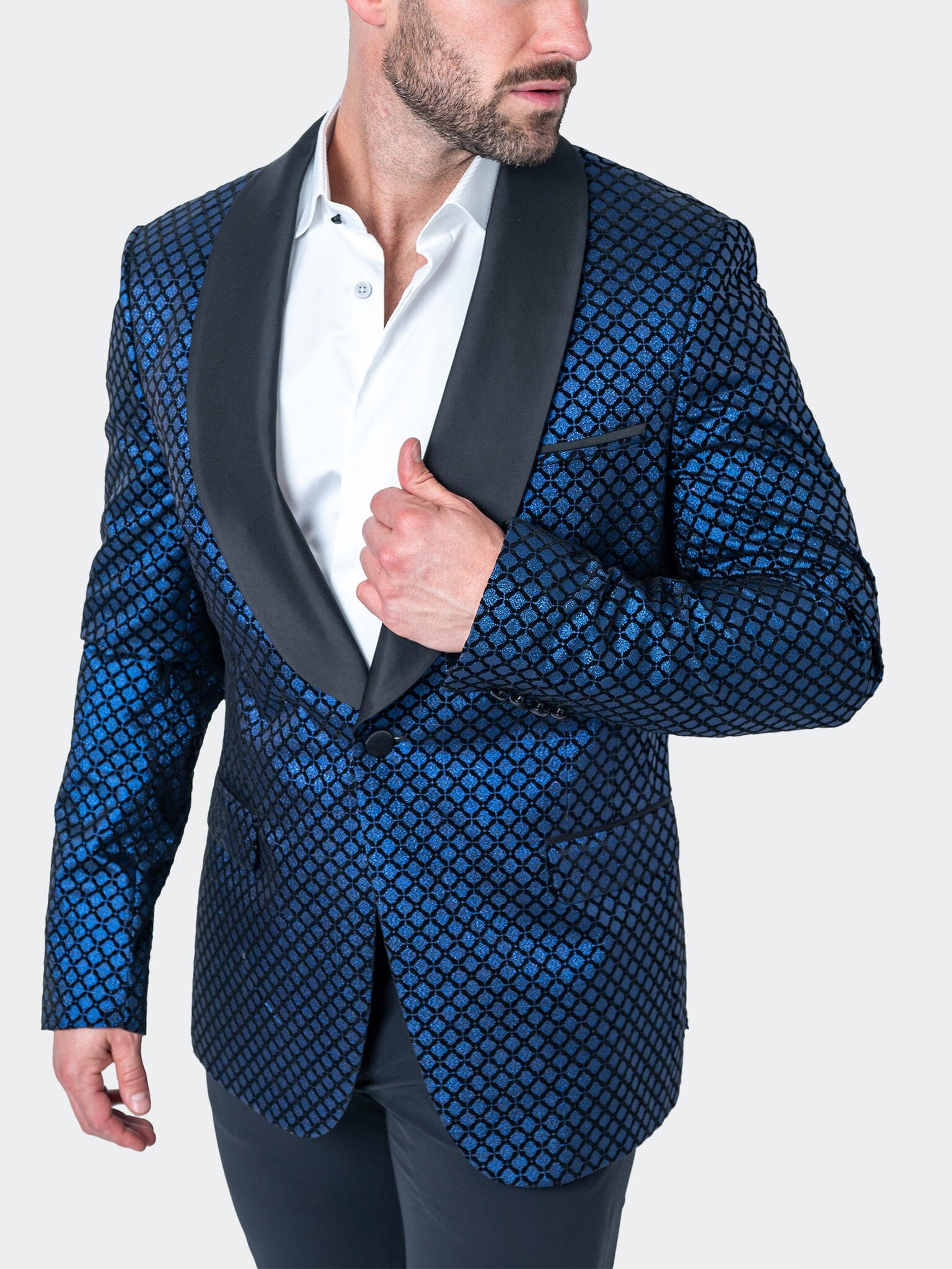Shawl Sparkle Blue Blazer