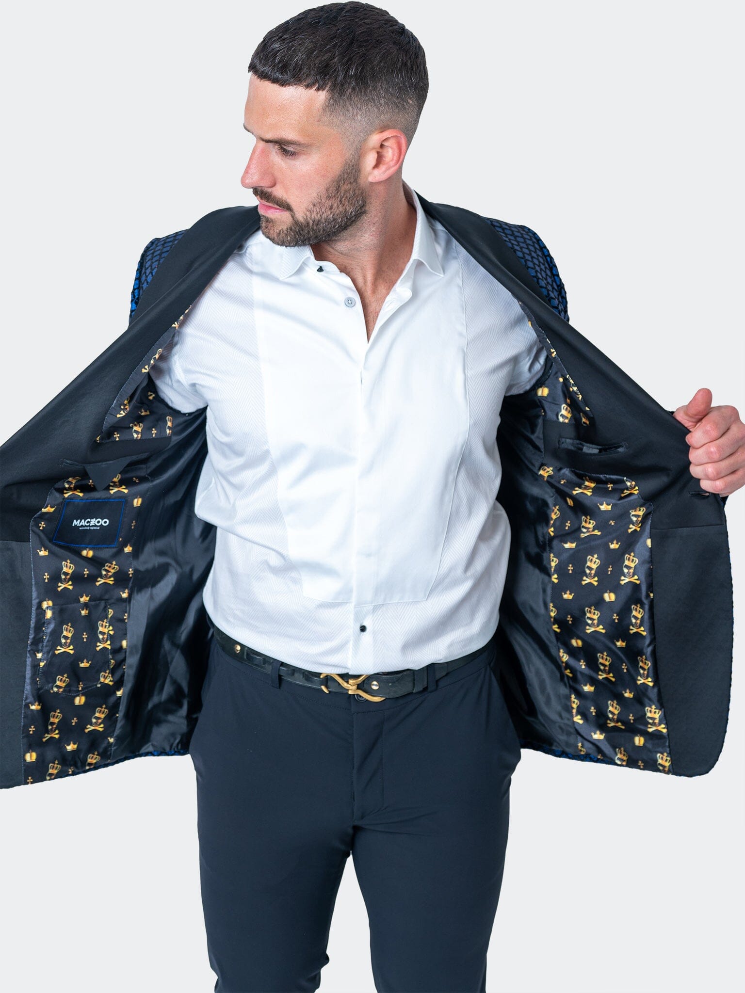 Shawl Sparkle Blue Blazer
