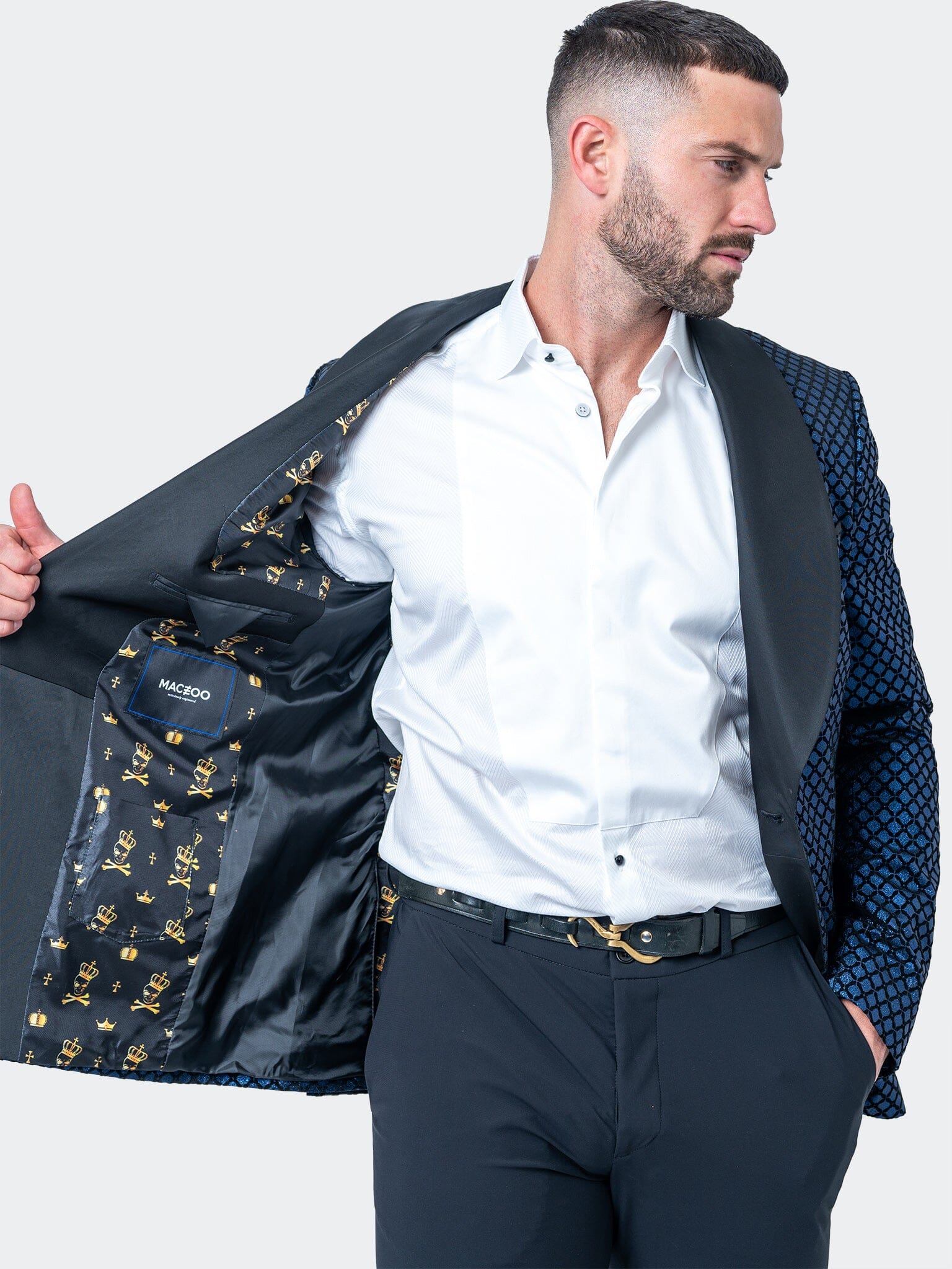 Shawl Sparkle Blue Blazer