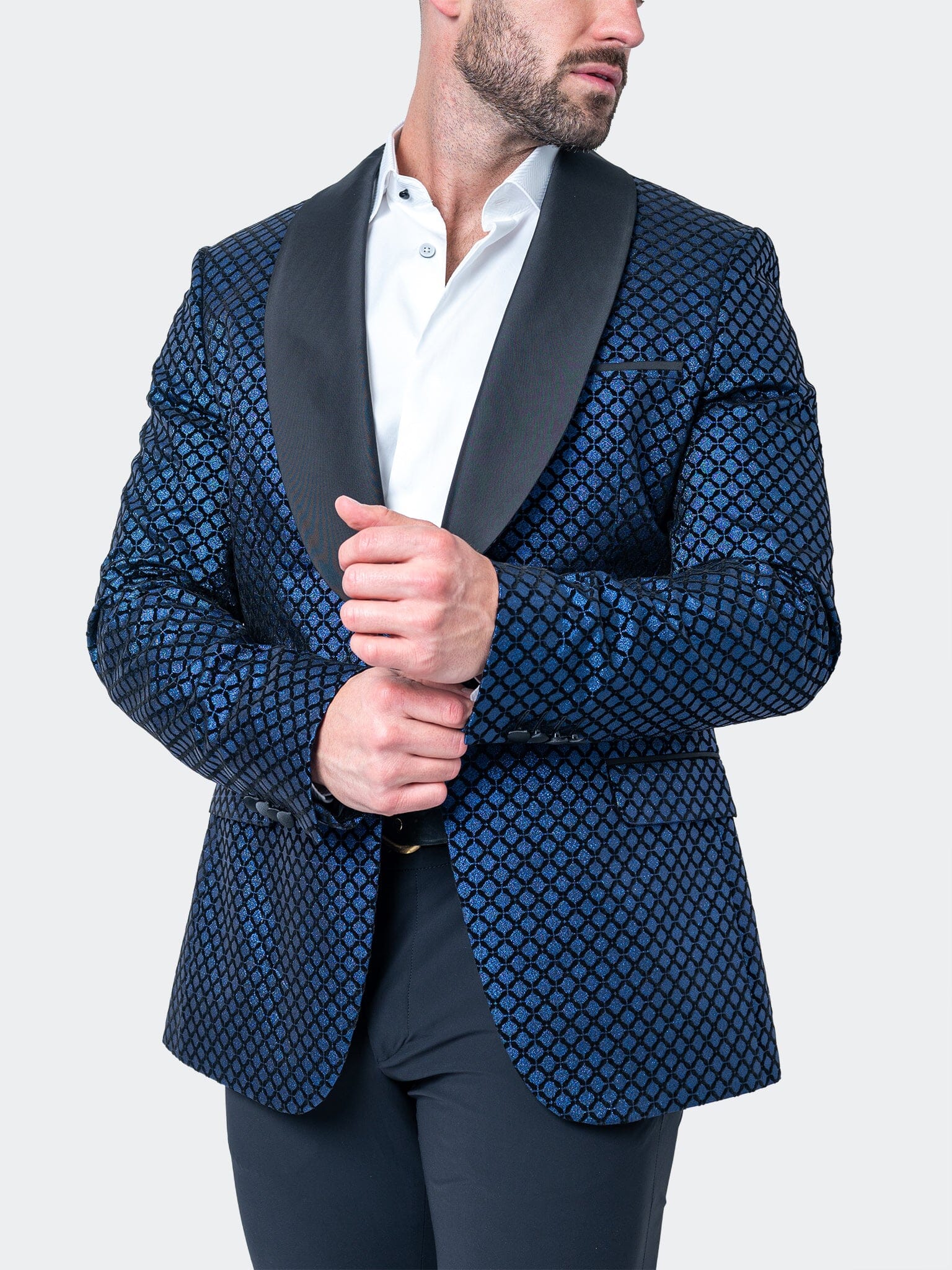 Shawl Sparkle Blue Blazer