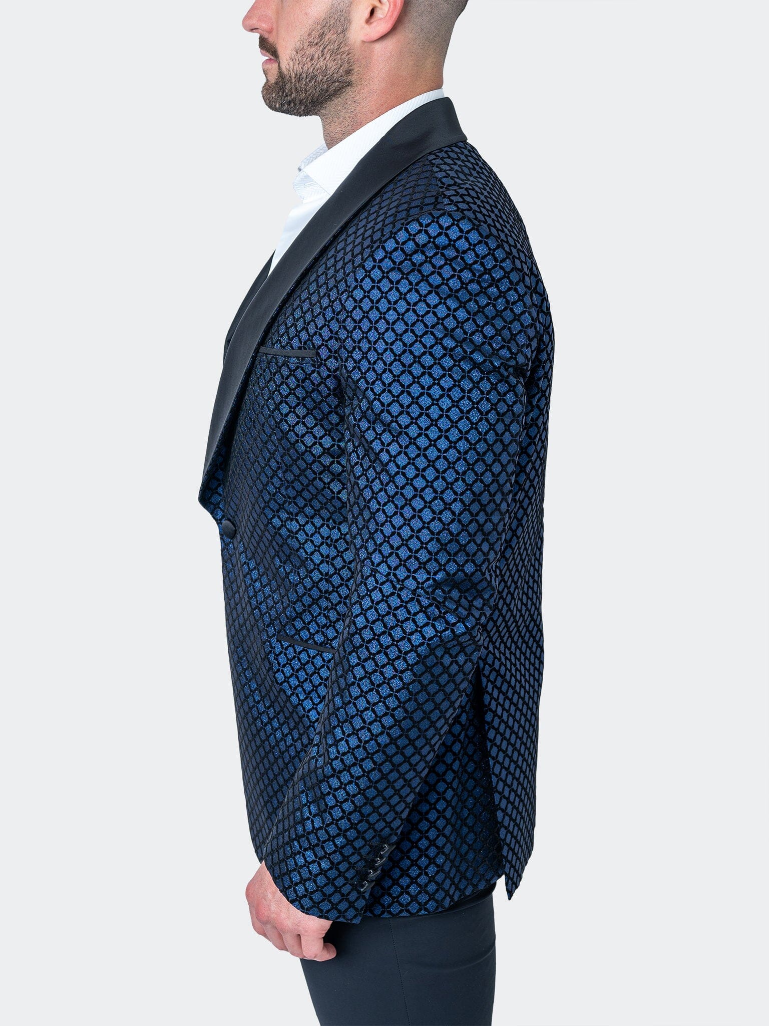 Shawl Sparkle Blue Blazer