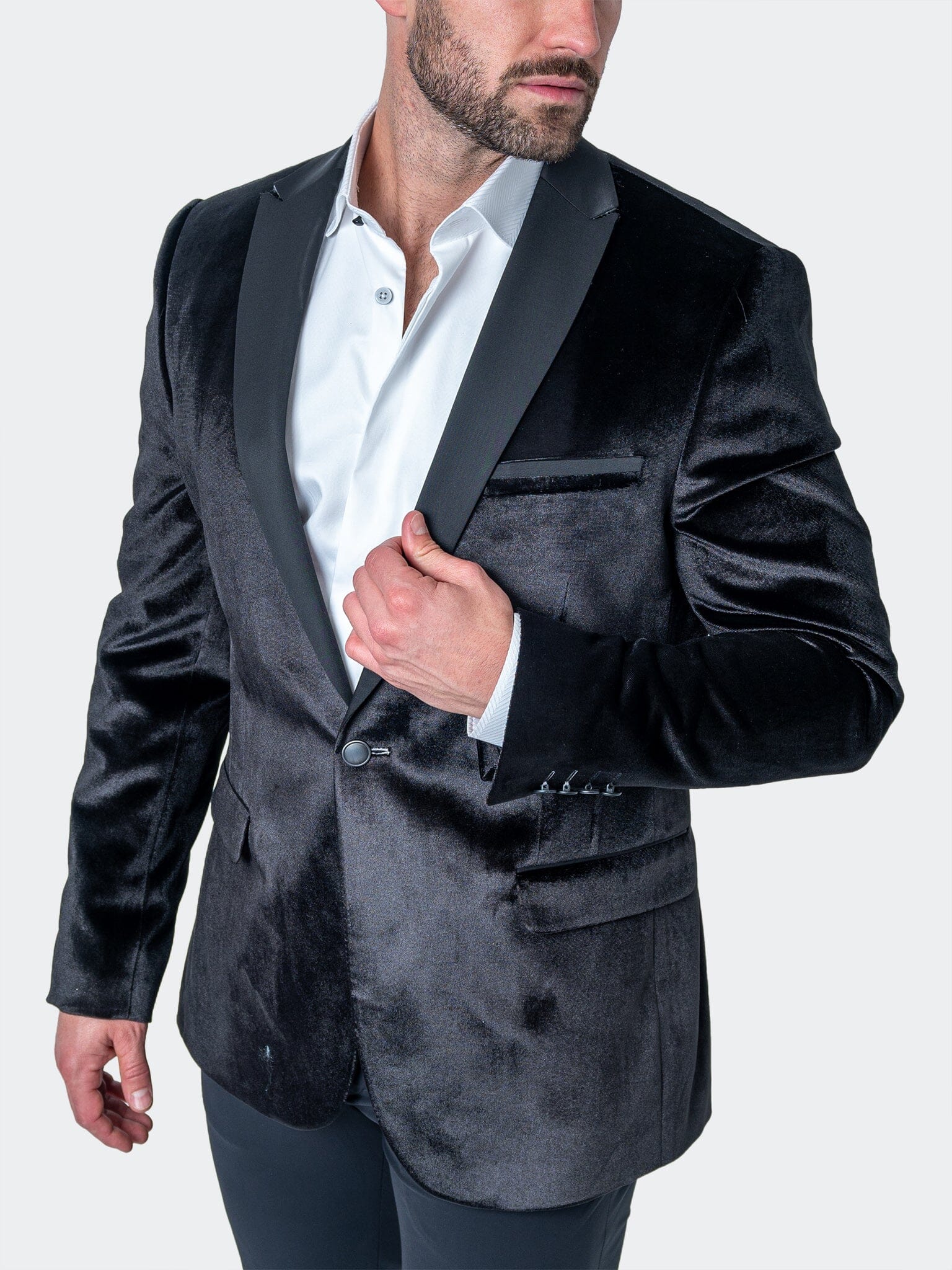 Tesla Velvet Black Blazer