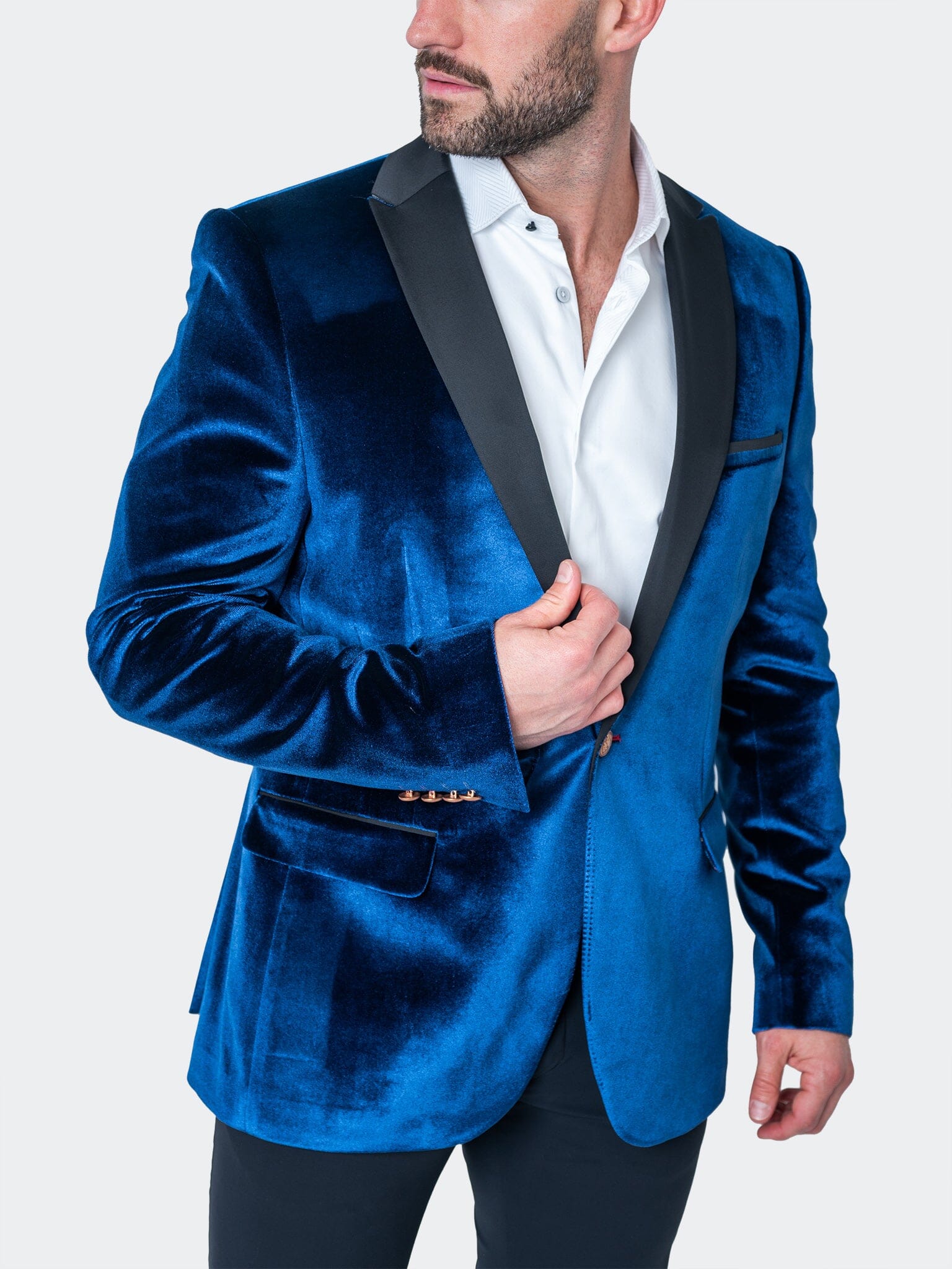 Maceoo Tesla Velvet Blue Blazer | Men's Velvet Blazer | Designer Tailored Fit Slim Fit Maceoo Tesla Velvet Blue Blazer | Men's Velvet Blazer | Designer Tailored Fit Slim Fit