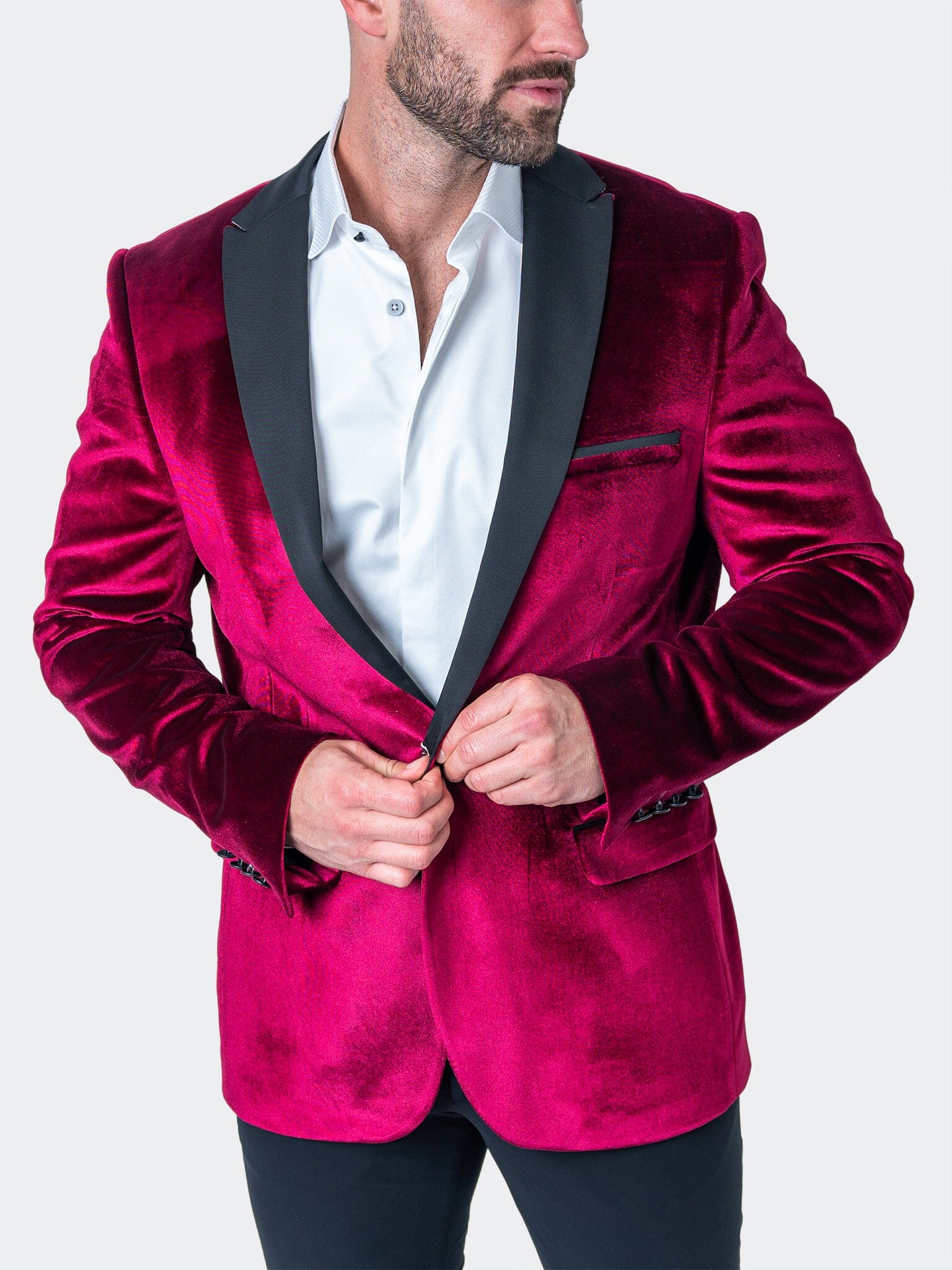 Tesla Velvet Red Blazer