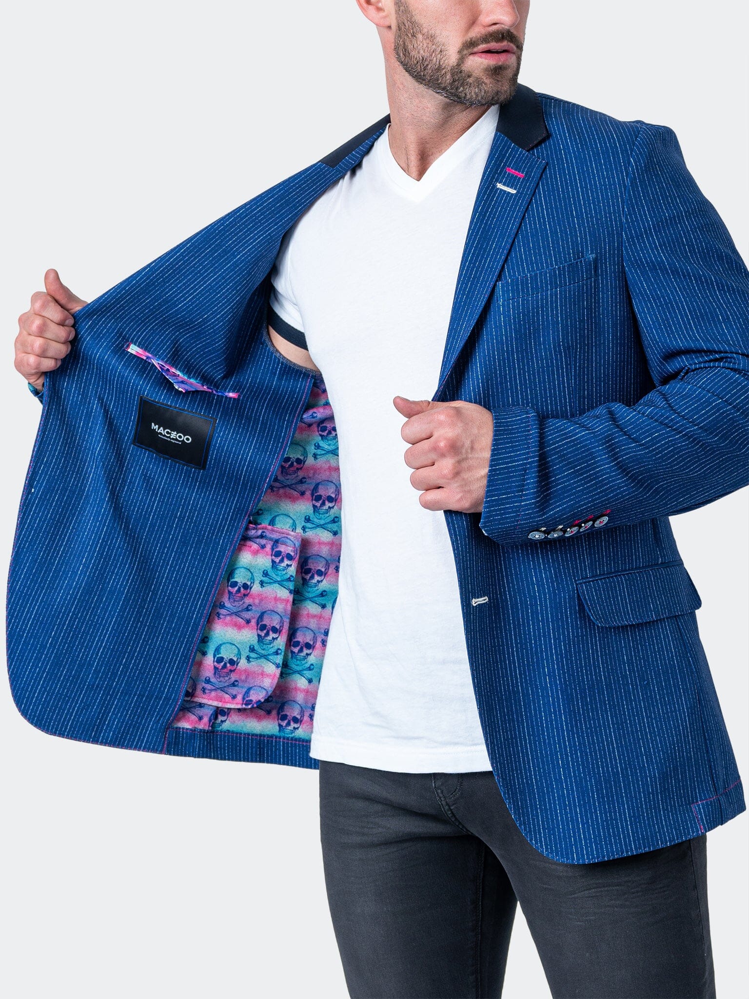 Unconstructed Continuous Blue Blazer