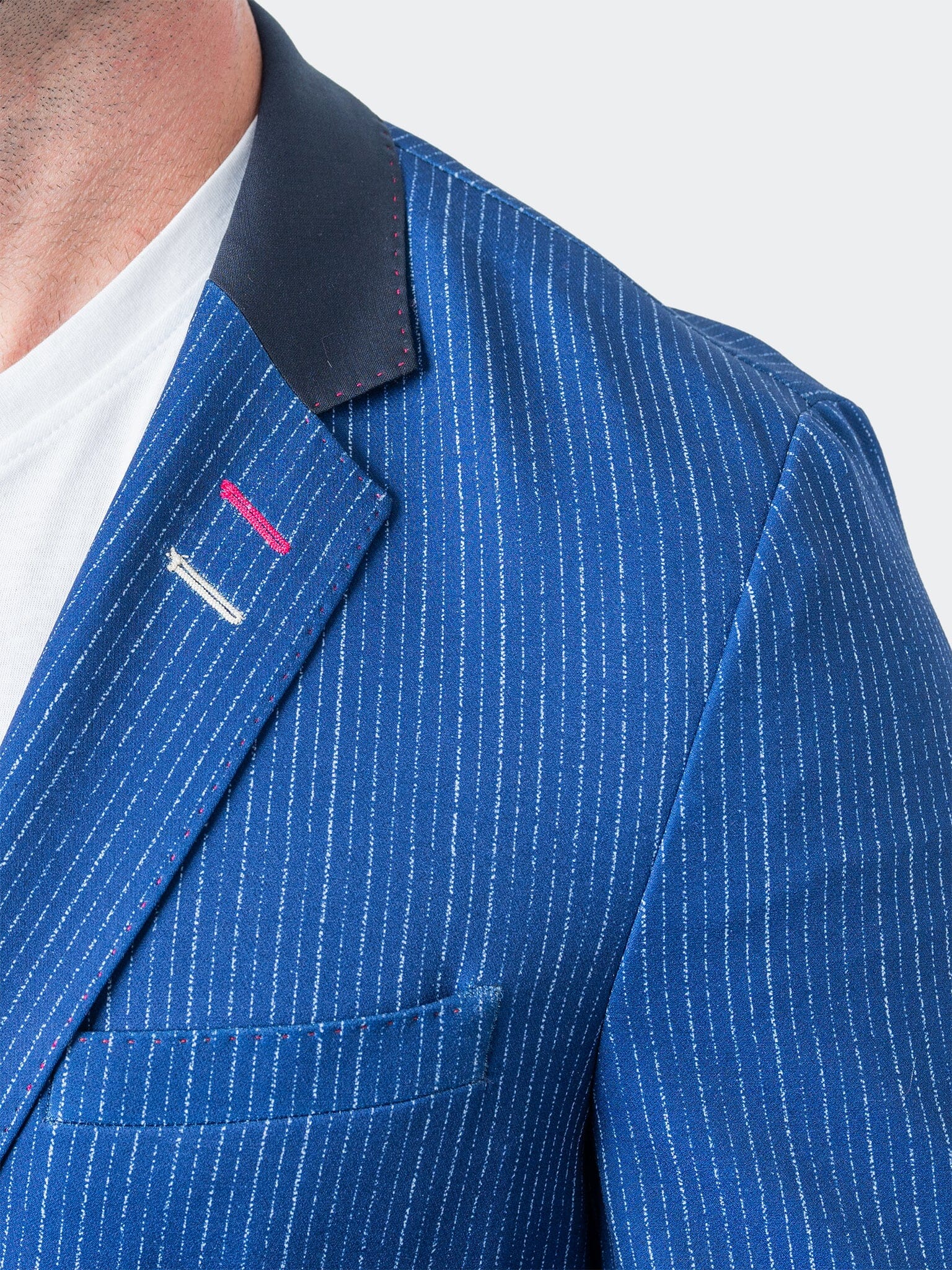 Unconstructed Continuous Blue Blazer