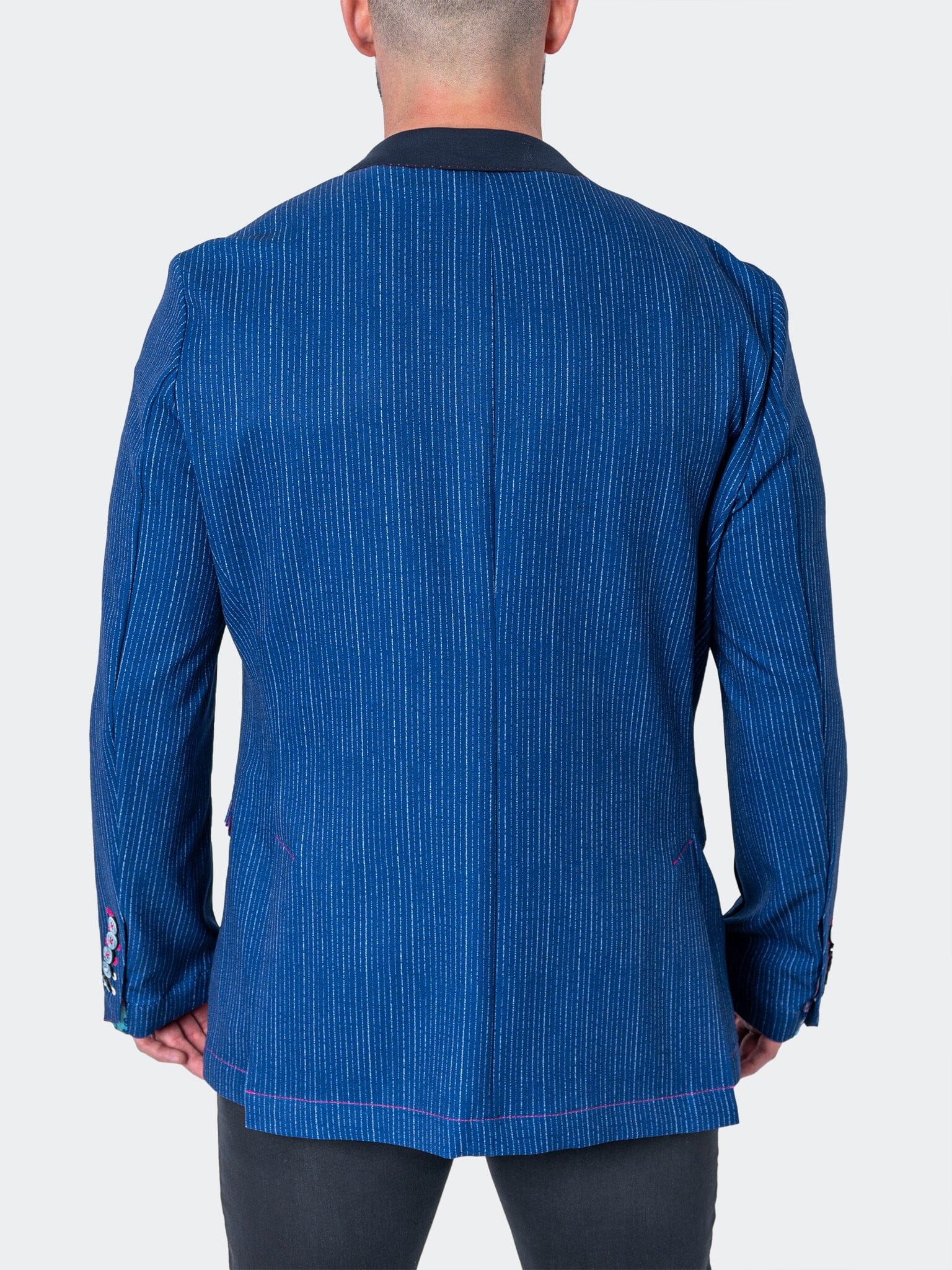 Unconstructed Continuous Blue Blazer