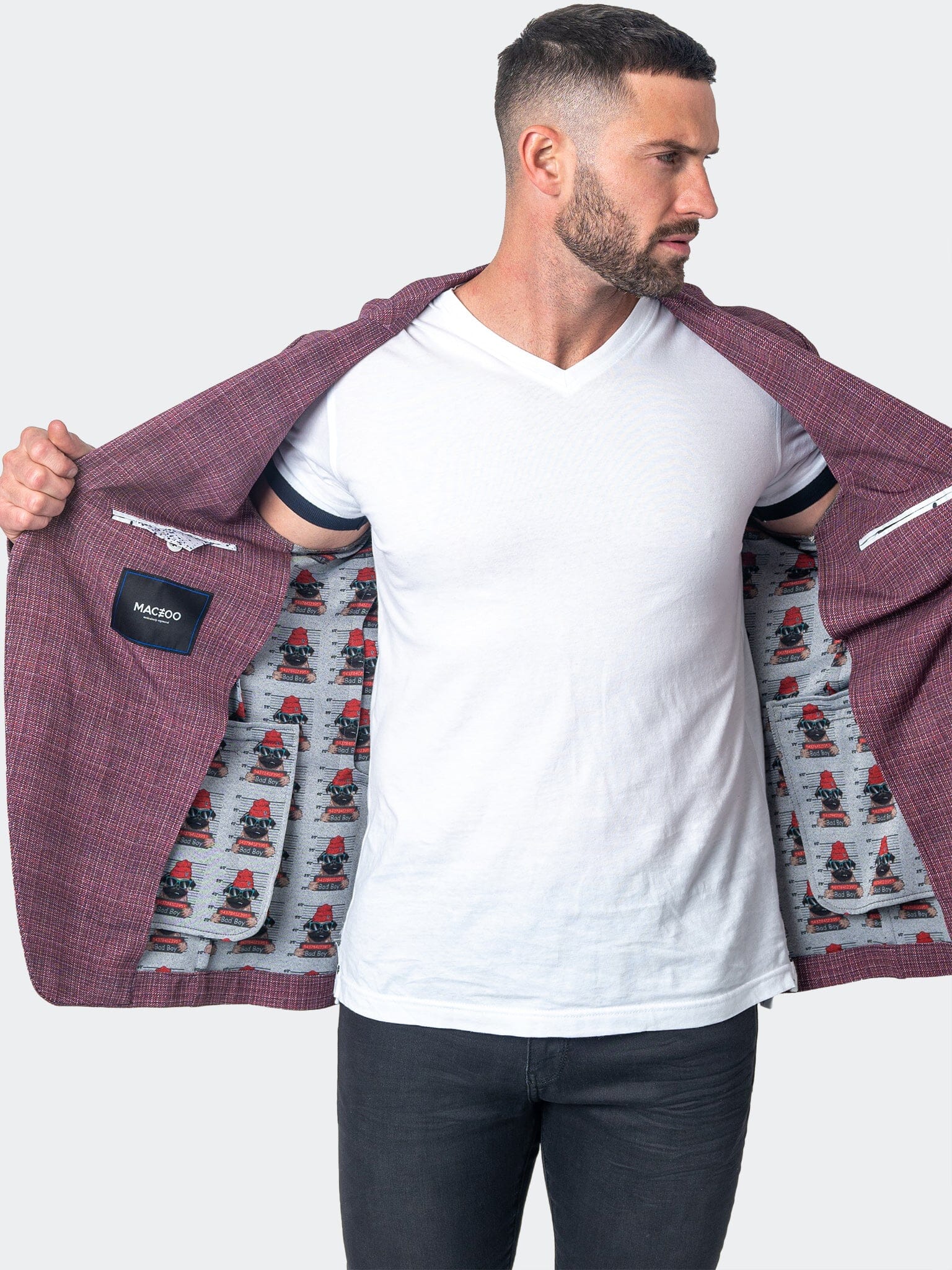 Blazer Unconstructed Grid Red